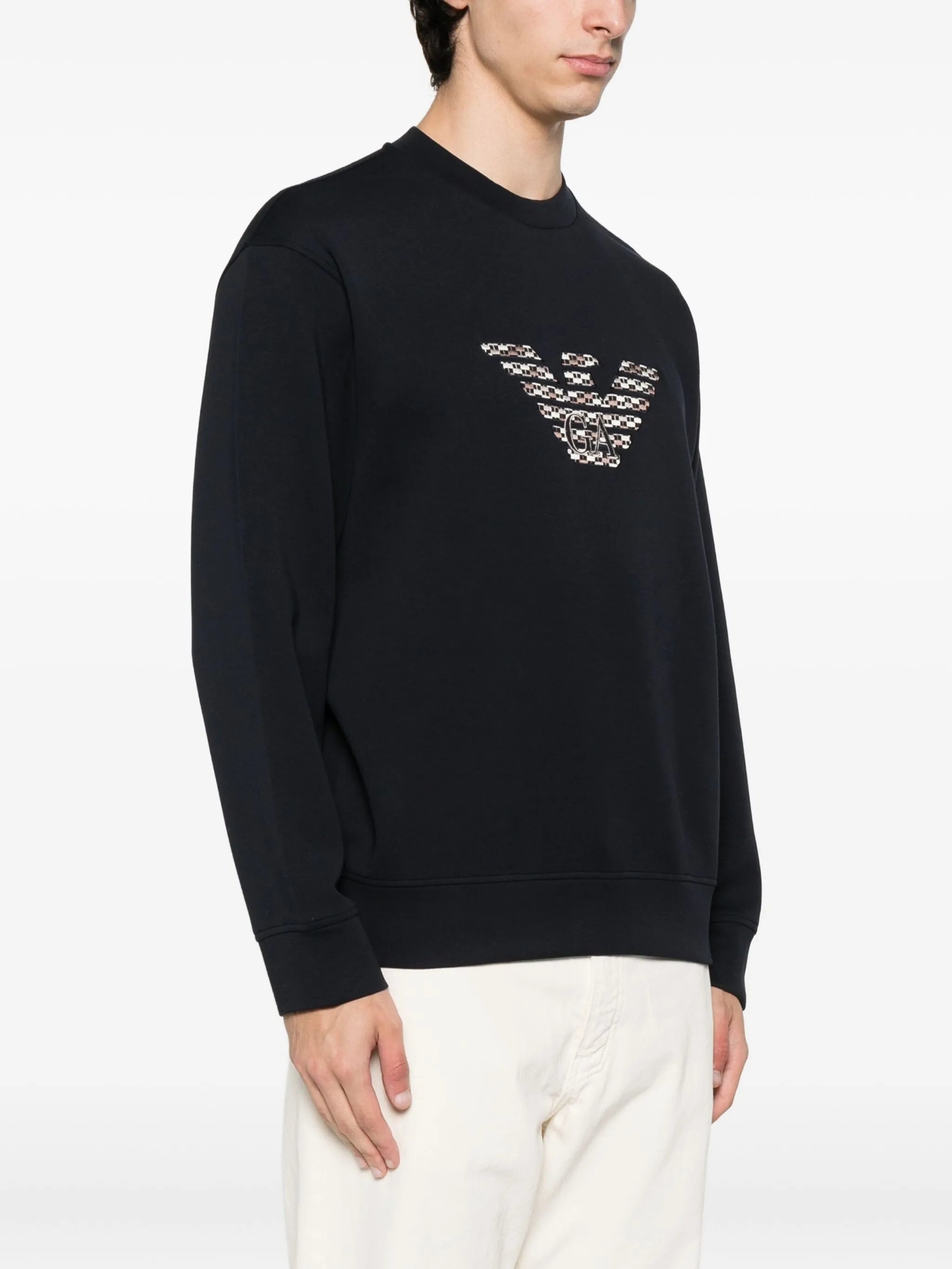 Emporio Armani Eagle-emblem Embroidered Sweatshirt - 5