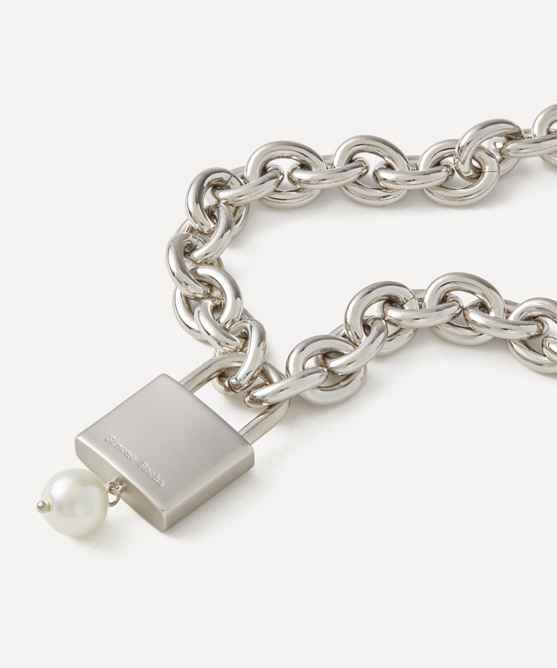 Simone Rocha Pearl Padlock Chain Necklace outlook