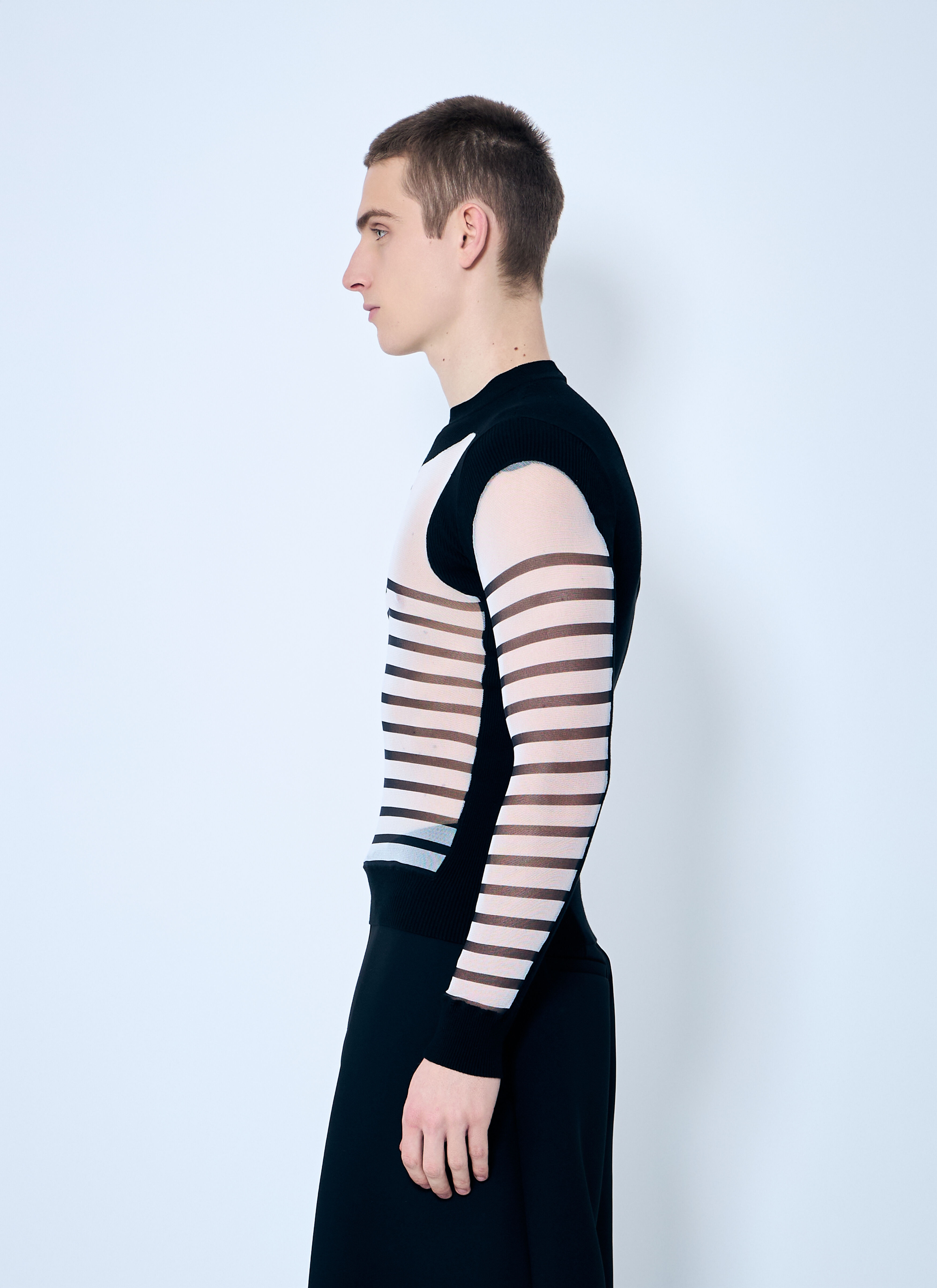 Marniniere Mesh And Knit Top - 5