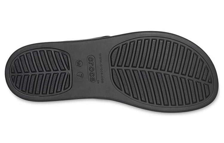 (WMNS) Crocs Brooklyn Lightweight Black Sandals 206219-060 - 6