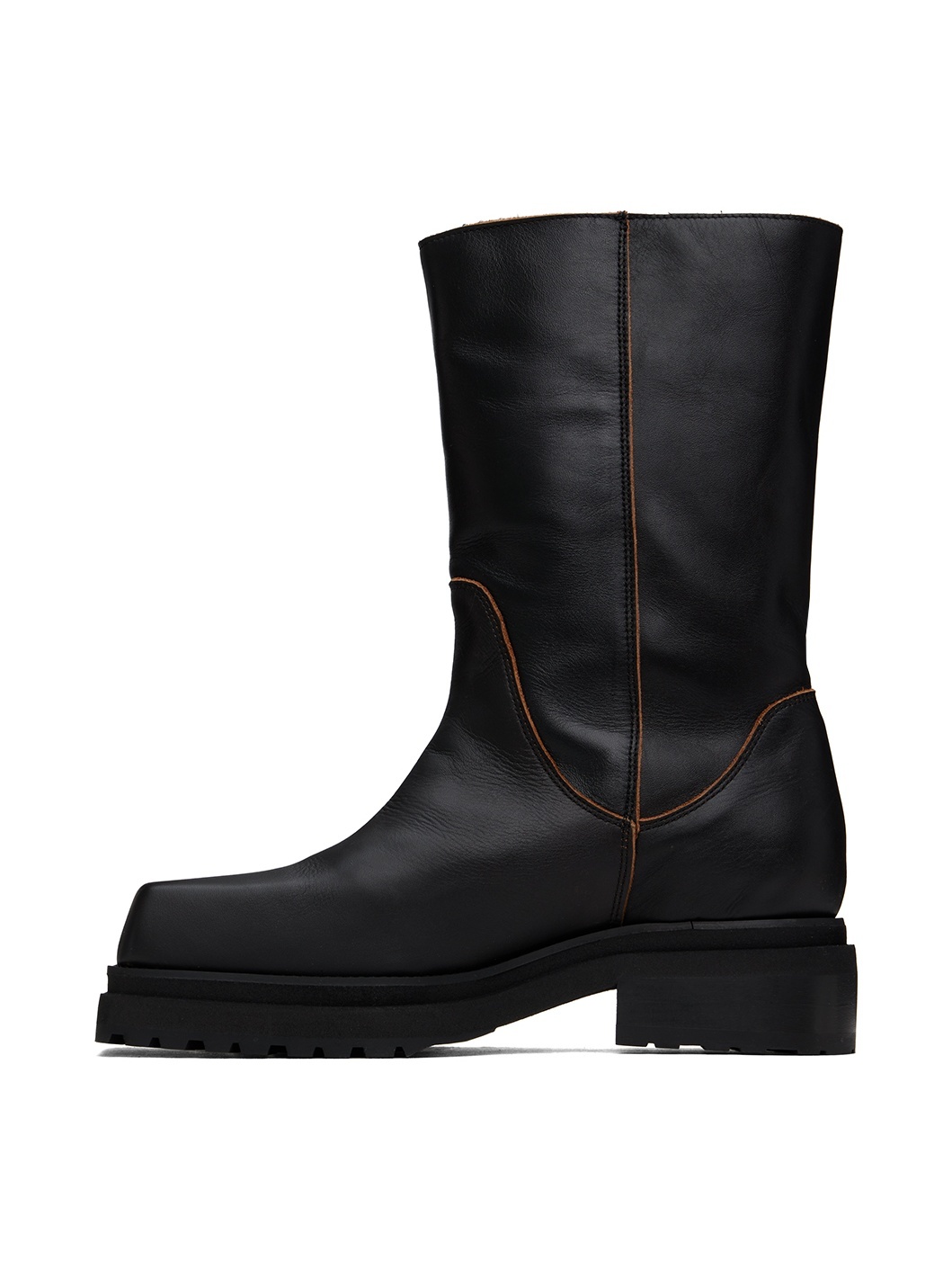 Black Stacked Boots - 3