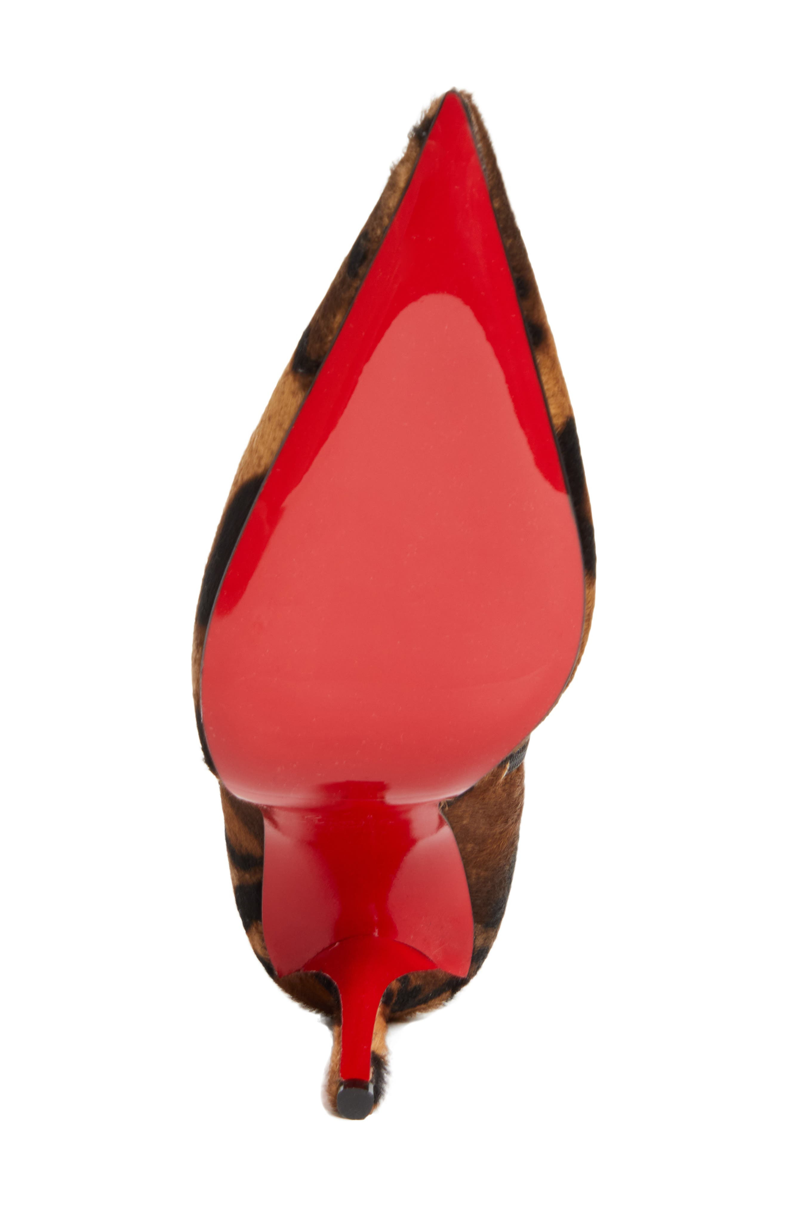 Christian Louboutin Miss Z Genuine Calf Hair Pointed Toe Bootie in Brown at Nordstrom - 6