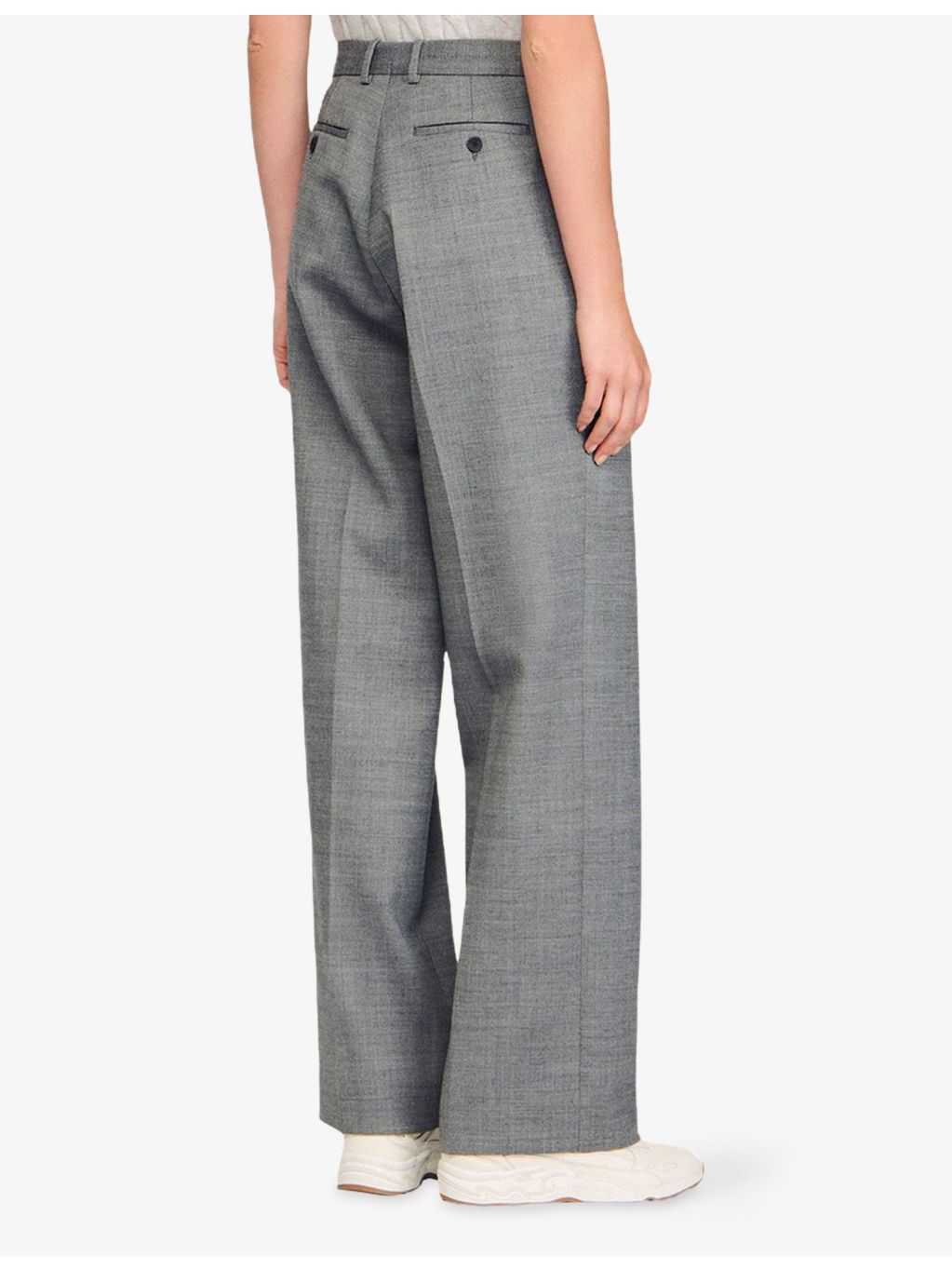 Straight-Leg High-Rise Stretch Wool-Blend Trousers - 3