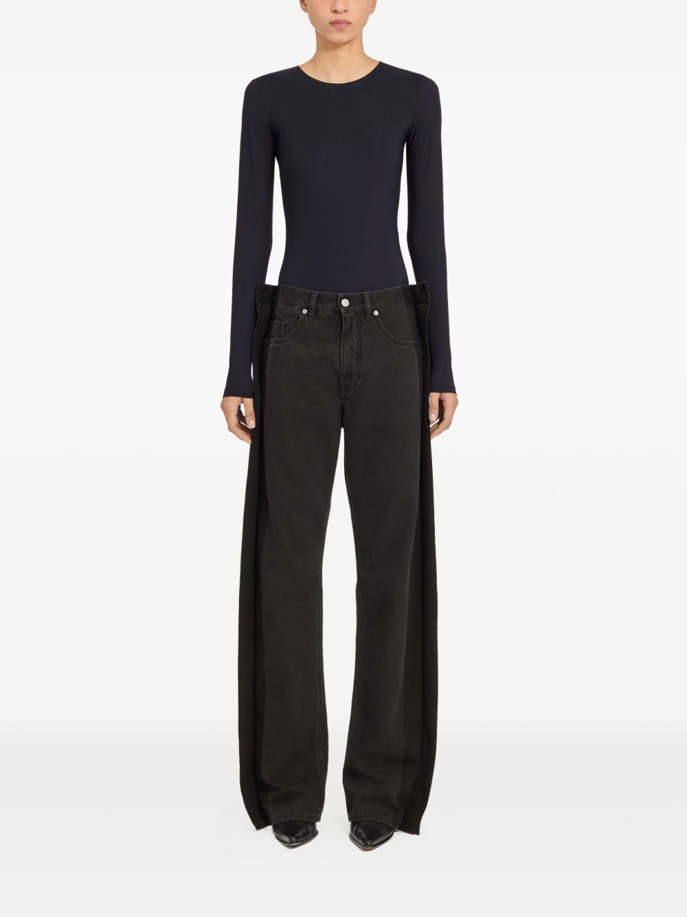 long-sleeve jeans bodysuit - 3