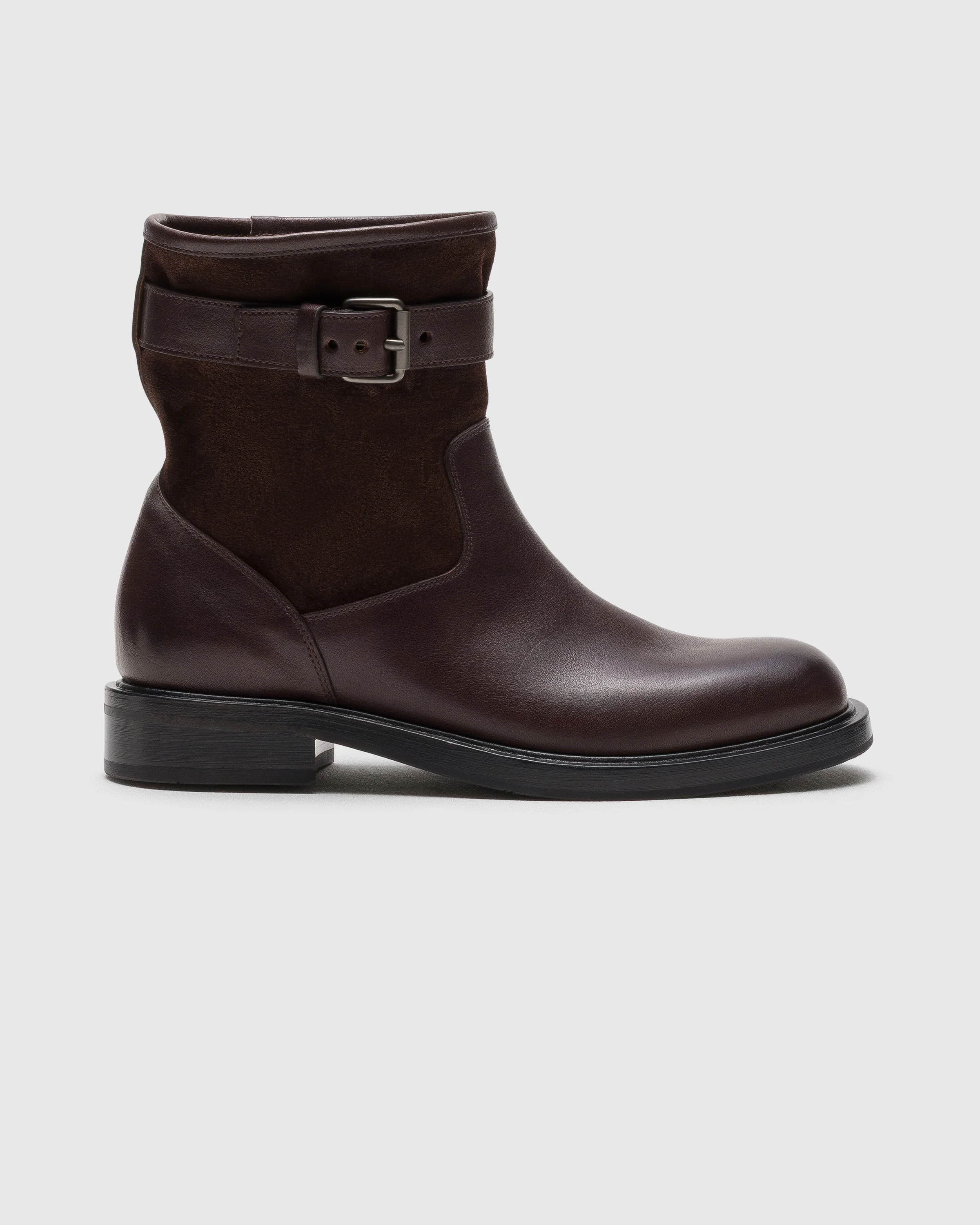 Calfskin and Suede Boot - 1