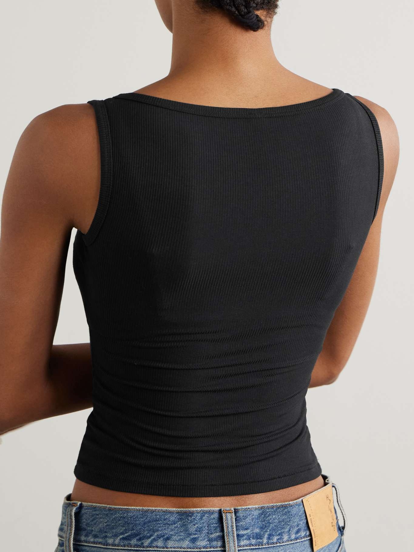 Soft Lounge Lace Tank - Onyx Black - 3