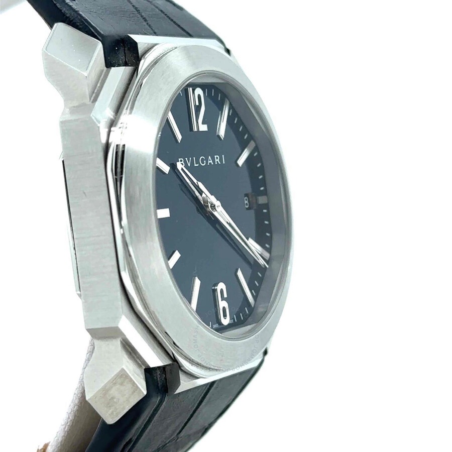 Pre-owned Bvlgari Octo Solotempo Blue Dial Men's Watch 102429 - 4