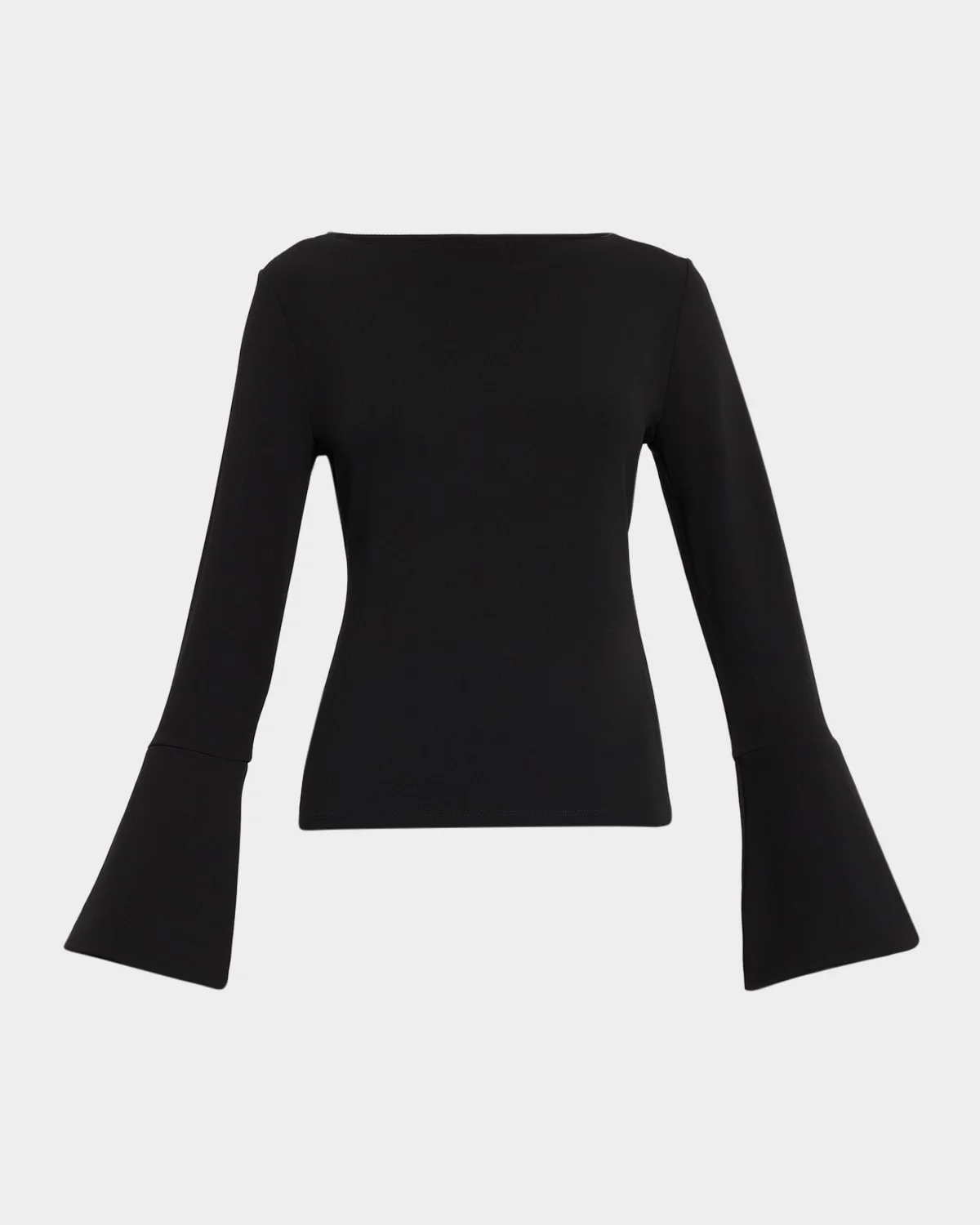 Bateau-Neck Crepe Viscose Jersey Top - 1