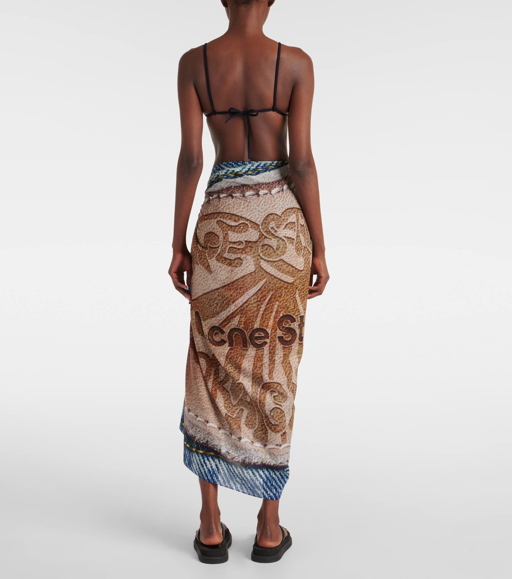 Printed cotton beach cover-up - 3