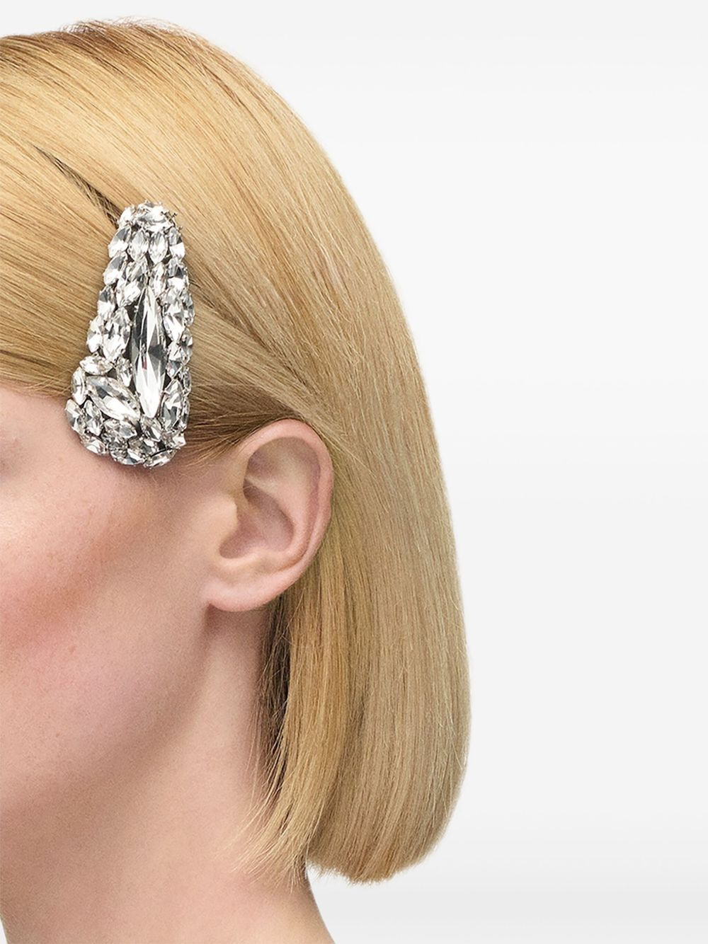 crystal-embellished triangle hairclip - 2