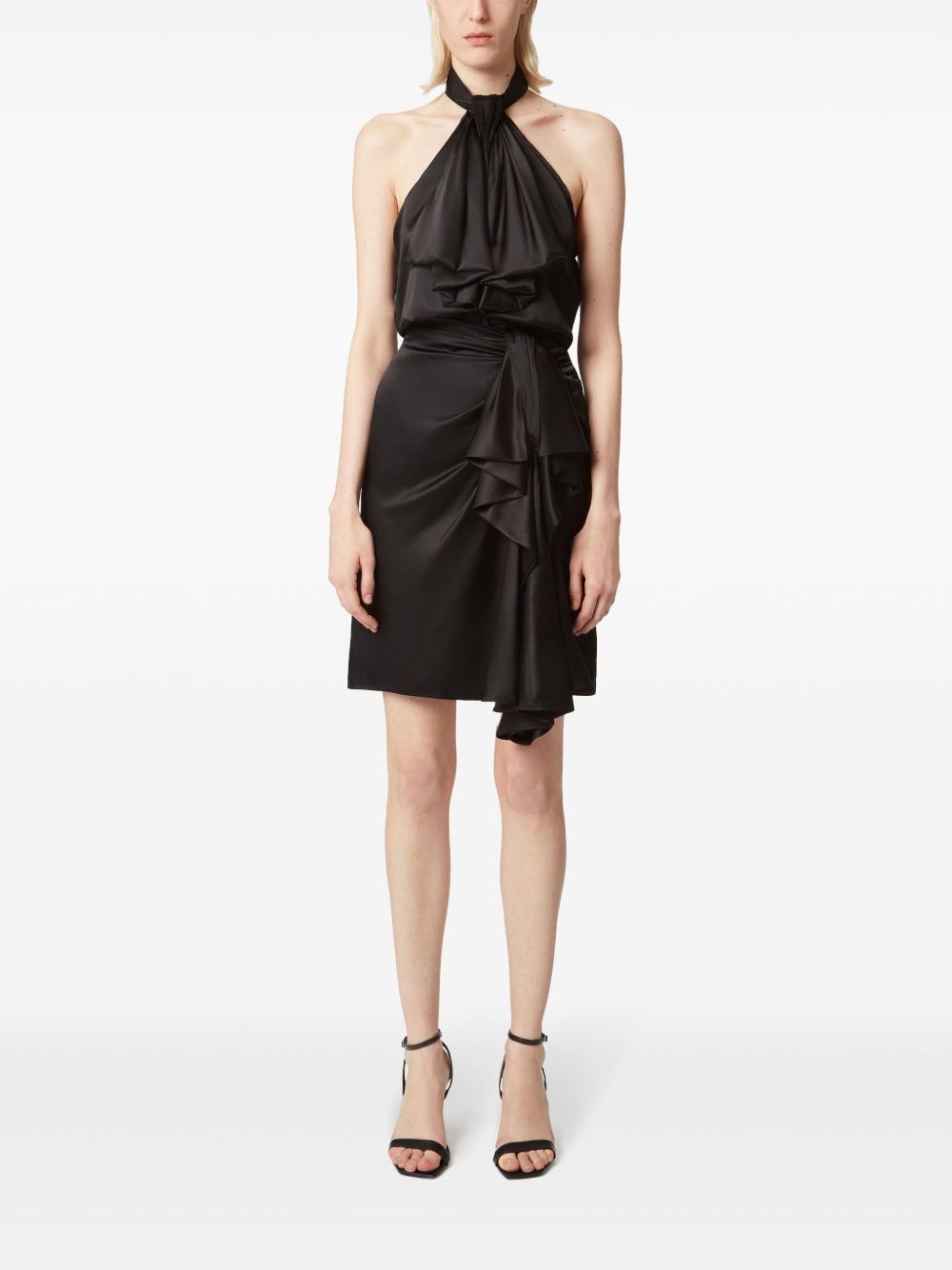 asymmetric bow-detail skirt - 2