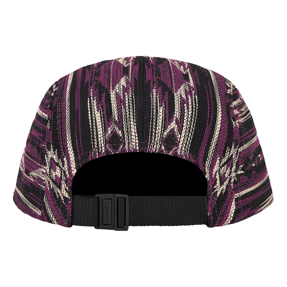 Supreme Woven Pattern Camp Cap 'Black Purple Grey' SUP-FW22-1054 - 2