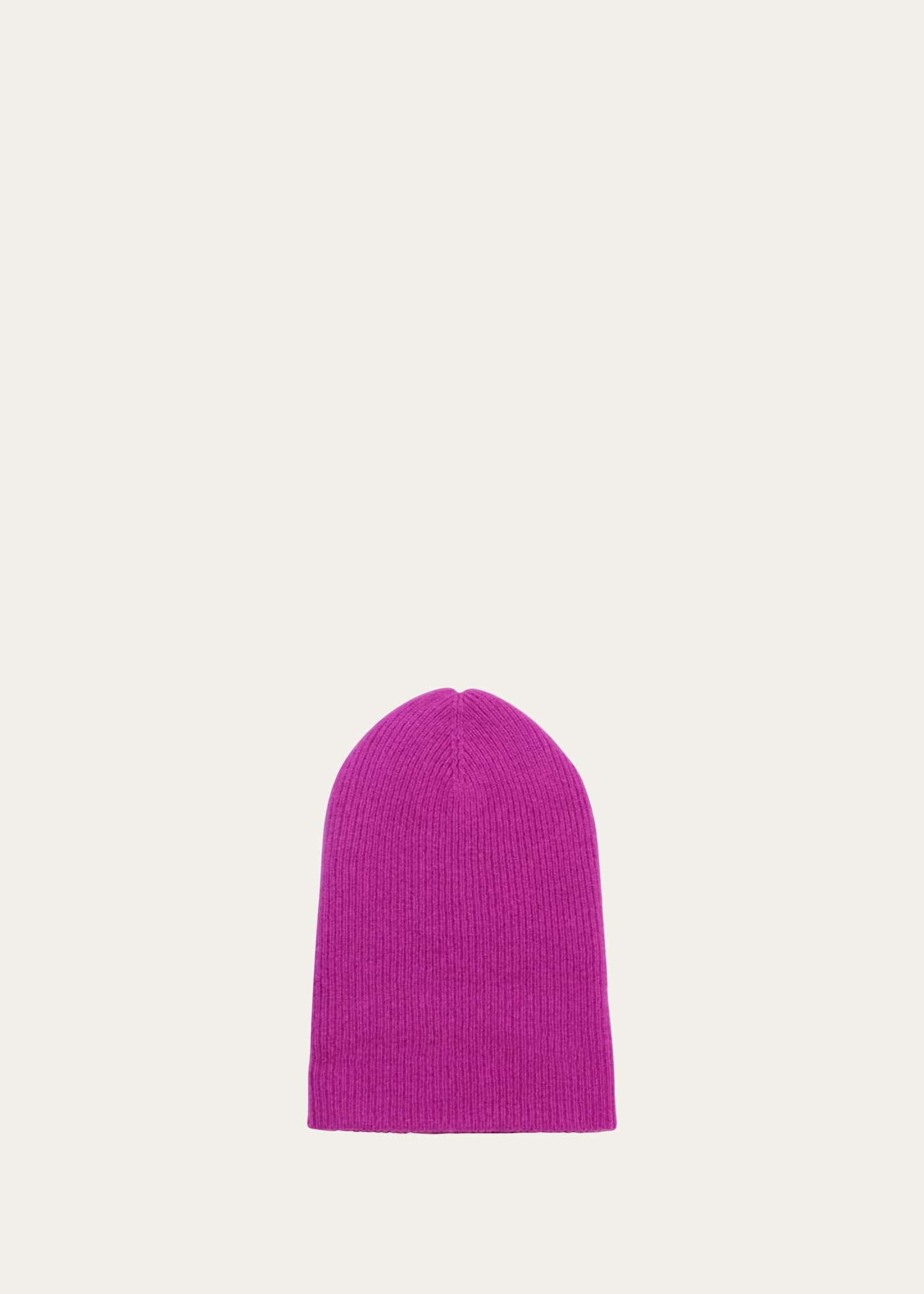 Men's Cashmere Rib-Knit Beanie Hat - 1