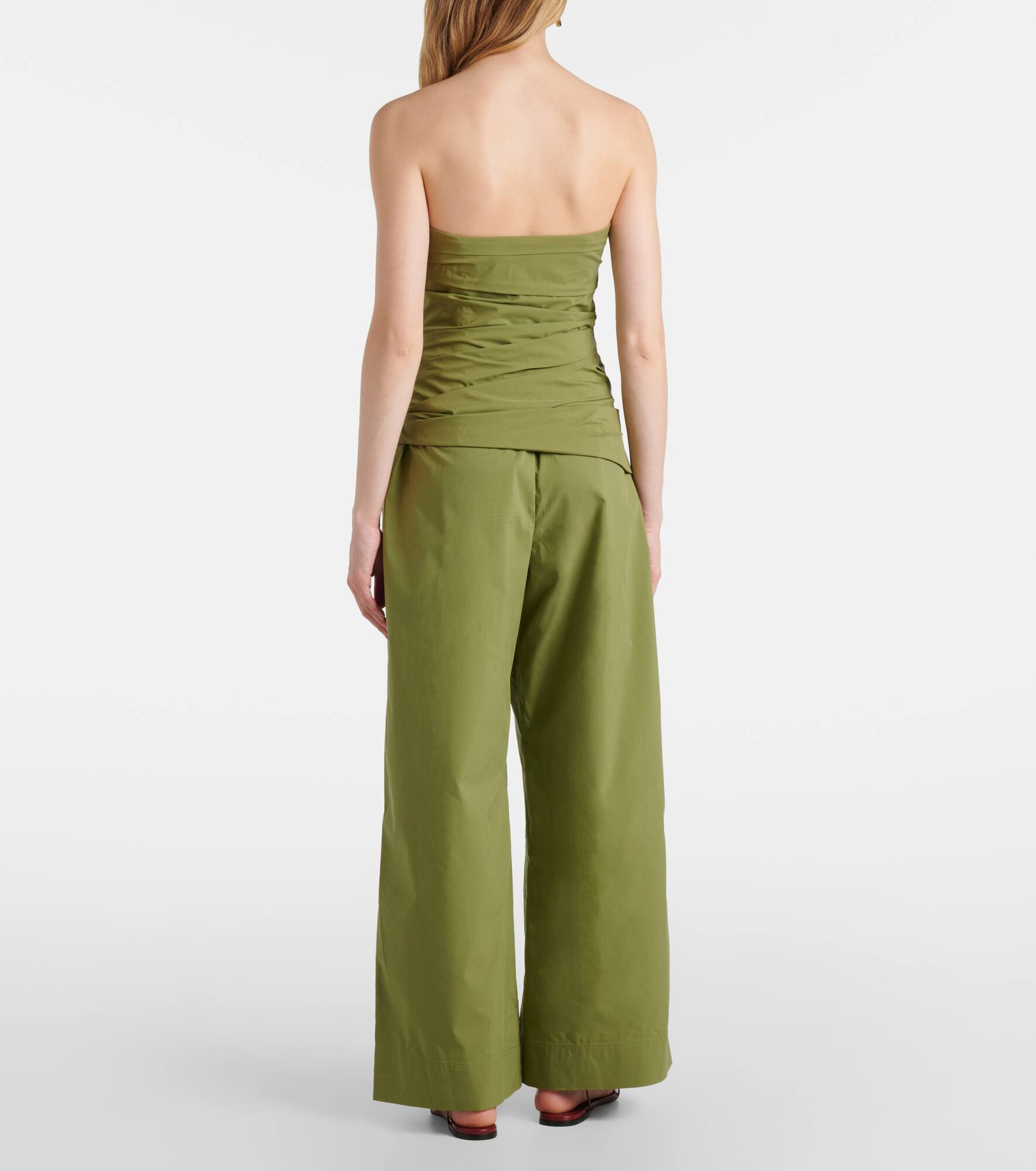 Emerson ruched cotton-blend tube top - 3