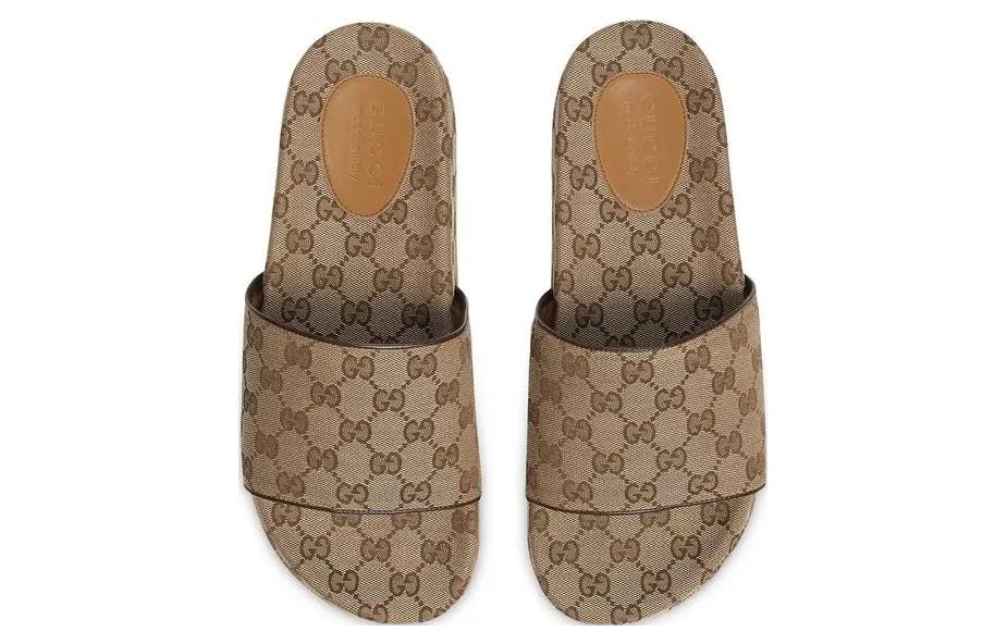 Gucci GG Canvas Slide Sandal 'Beige Monogram' 624695-H6320-9763 - 4