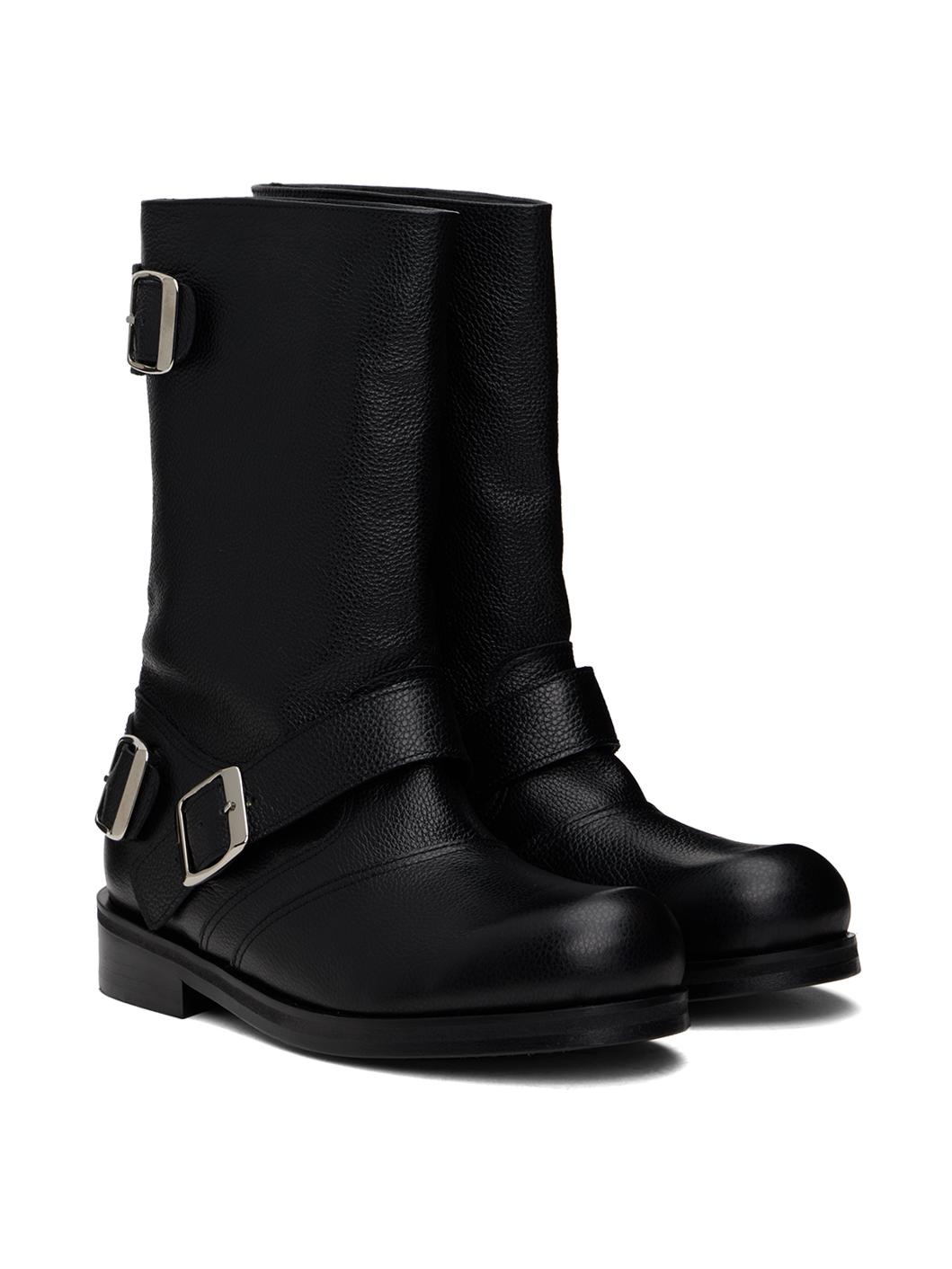 SSENSE Exclusive Black Biker Boots - 4