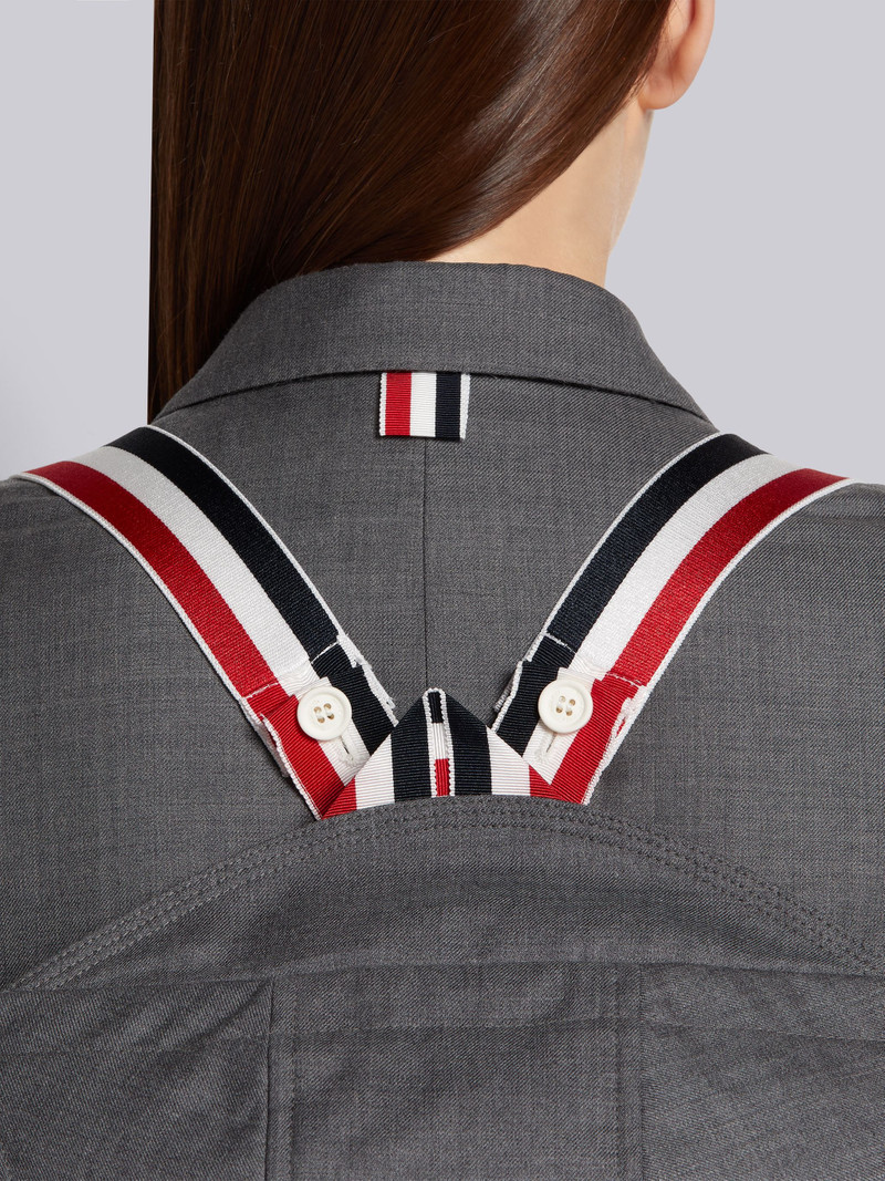 Medium Grey Down Filled Poly Twill A-line Hooded Velcro Placket Parka 5