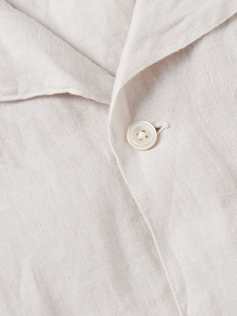 Palmito Mc Pat Convertible-Collar Linen Shirt 4