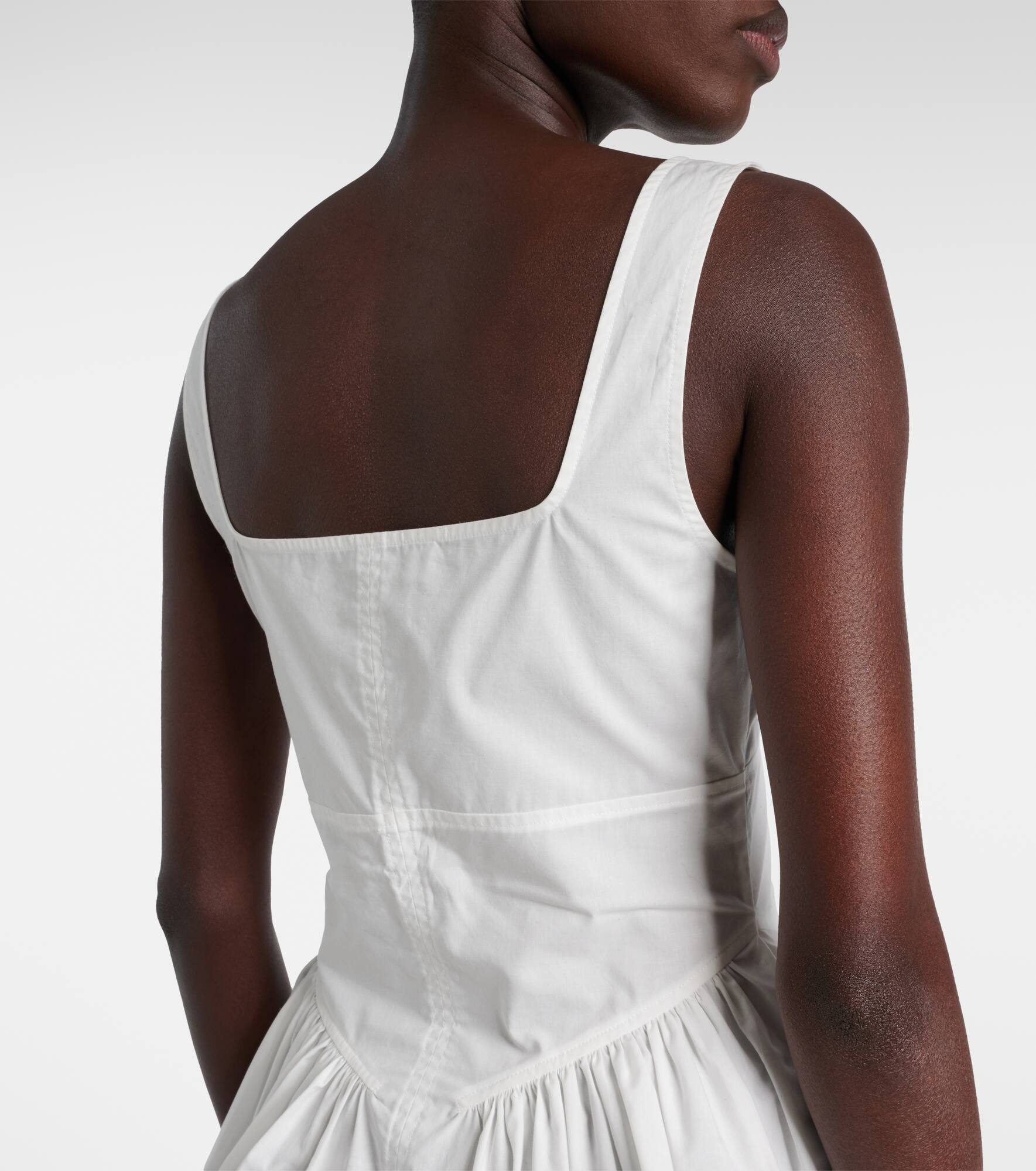 White Label Bader cotton-blend poplin top - 6