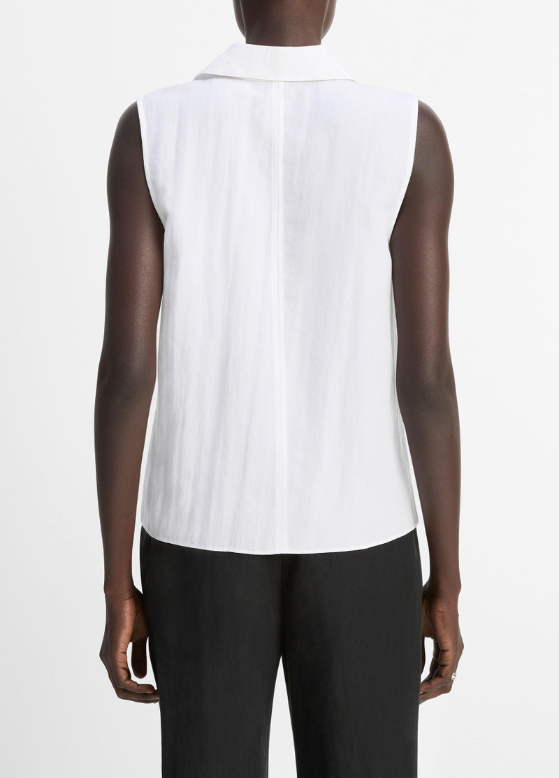 Vince Boxy Sleeveless Button-Front Shirt outlook