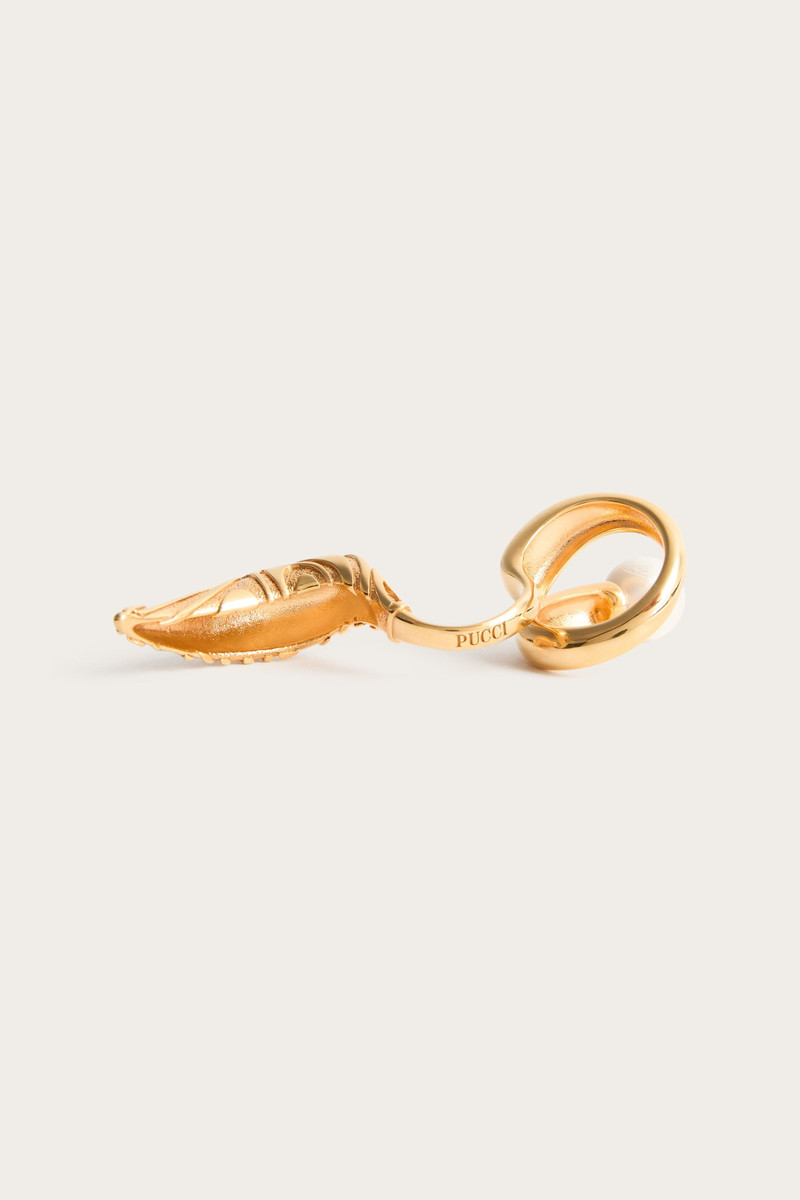 MULTIFINGER HORN RING WITH MARMO TEXTURE 3