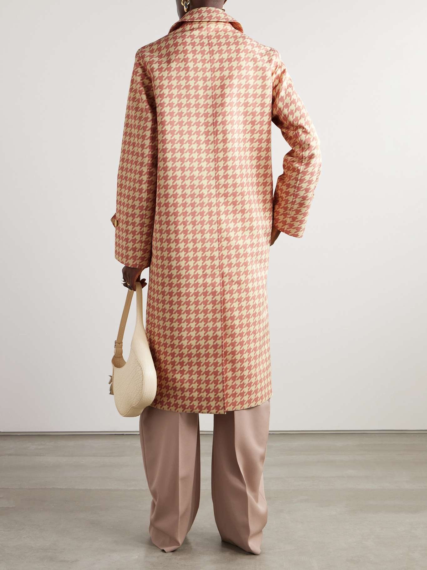Houndstooth twill trench coat - 4