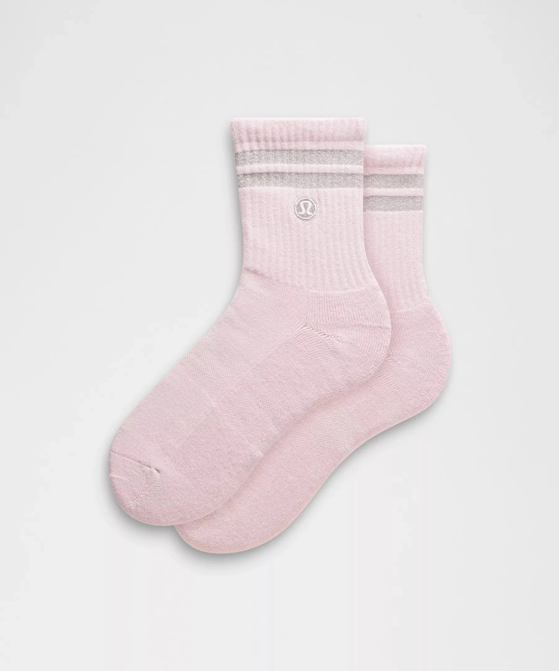 Unisex Daily Essential Quarter Socks *Metallic Stripe - 1