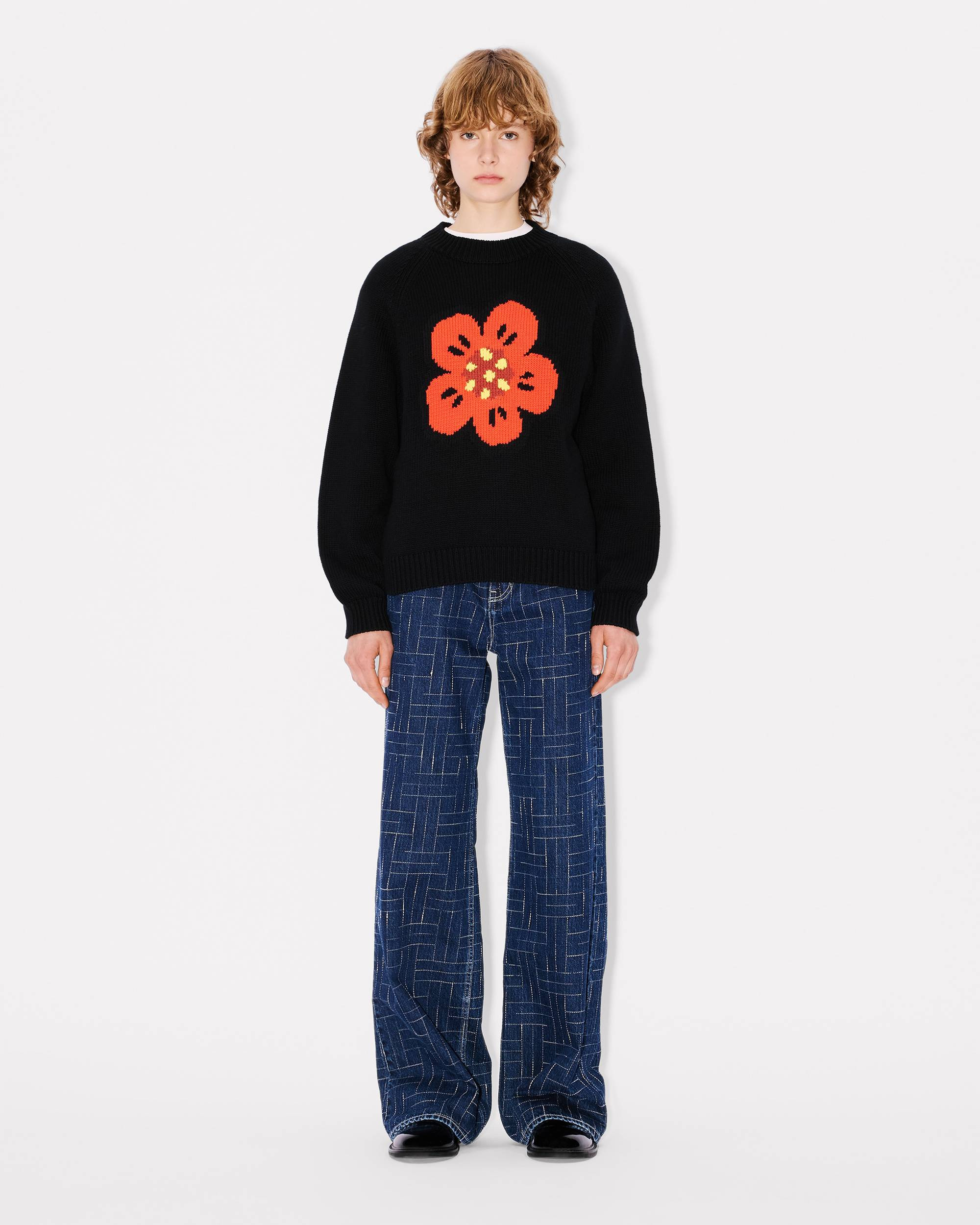 'Boke Flower' jumper in cotton wool - 5