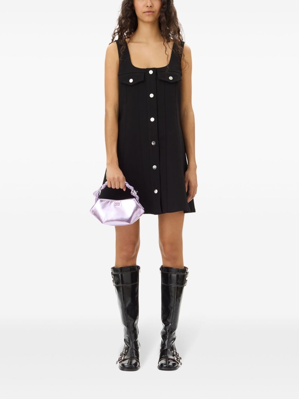 press-stud fastening mini dress - 2