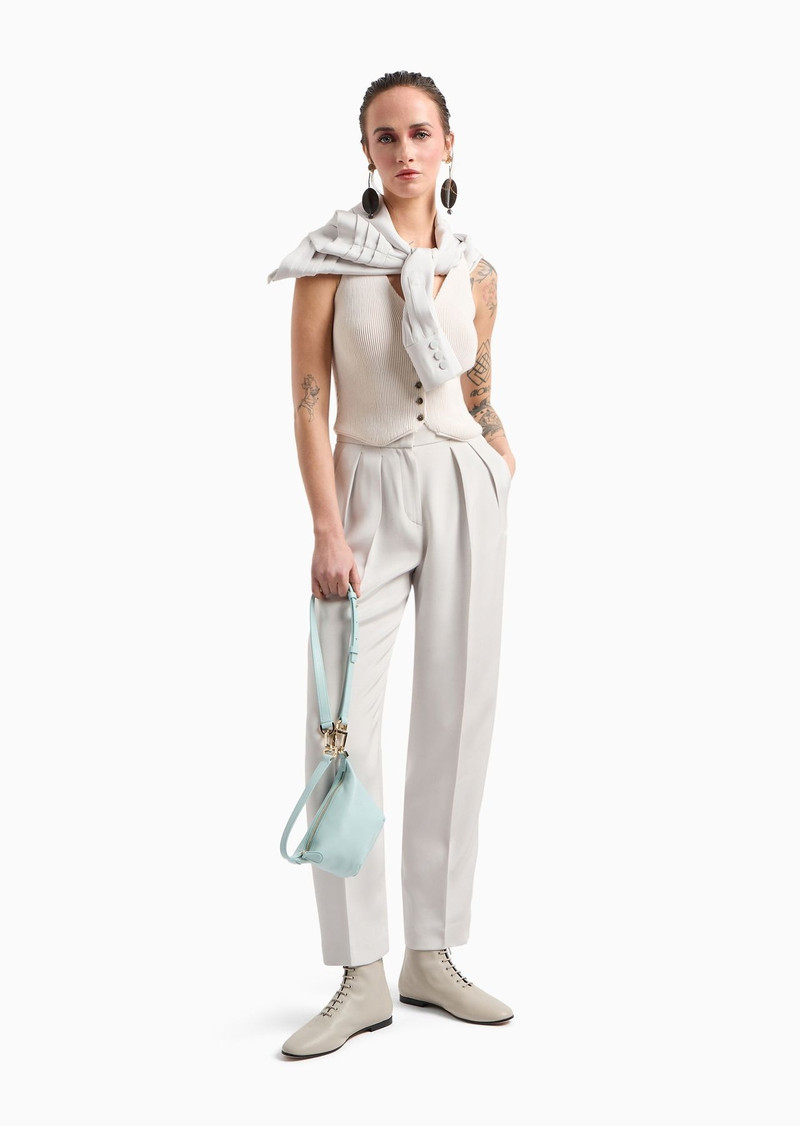 GIORGIO ARMANI Ottoman cashmere-blend V-neck gilet outlook