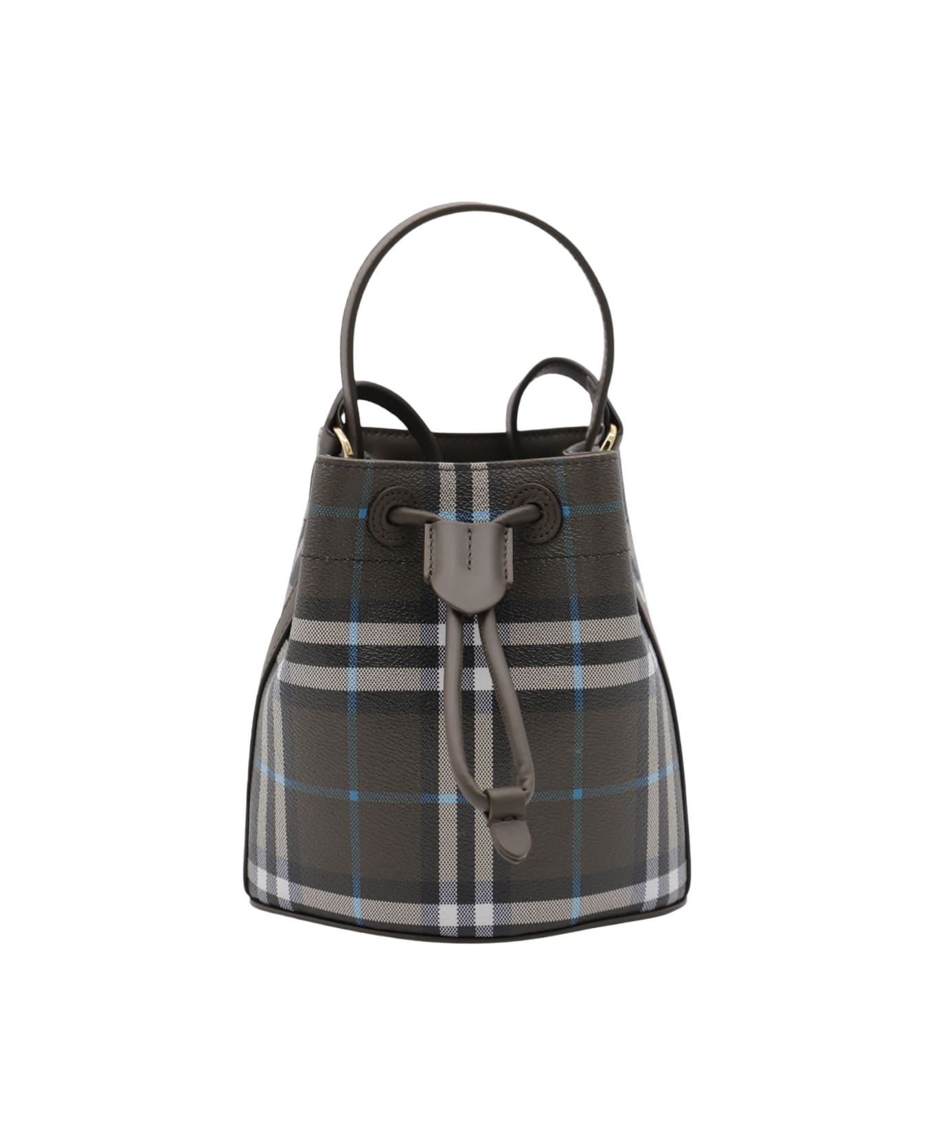 'check' Bucket Bag In Green Polyurethane Blend - 1