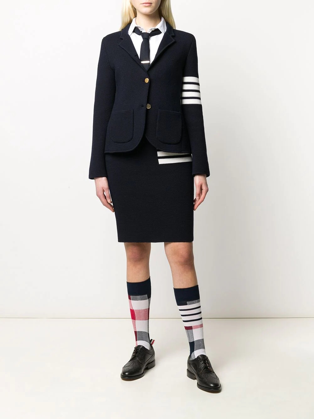 Thom Browne 4-Bar links stitch pencil skirt | farfetch