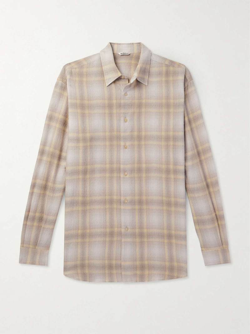 Airy Checked Wool-Flannel 셔츠 - 1