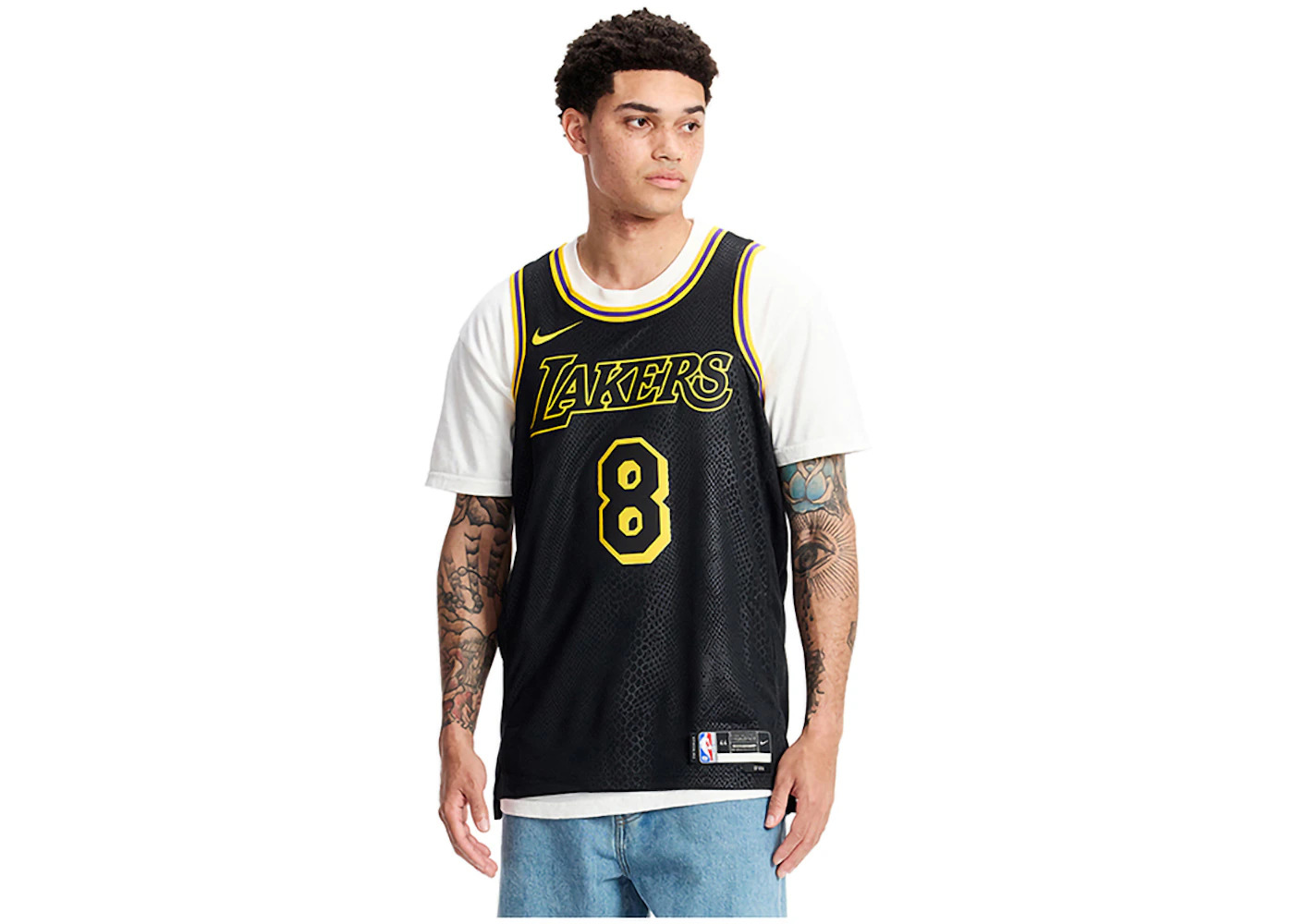 Nike Kobe Mamba Mentality Los Angeles Lakers City Edition Swingman Jersey (FW23) Black - 4