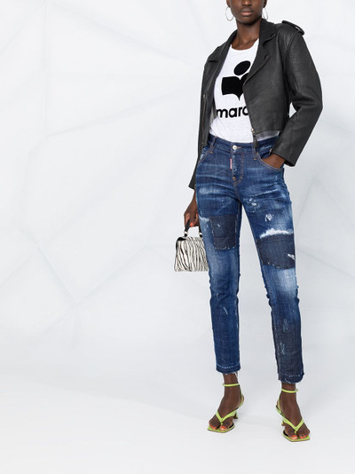 DSQUARED2 distressed skinny jeans outlook