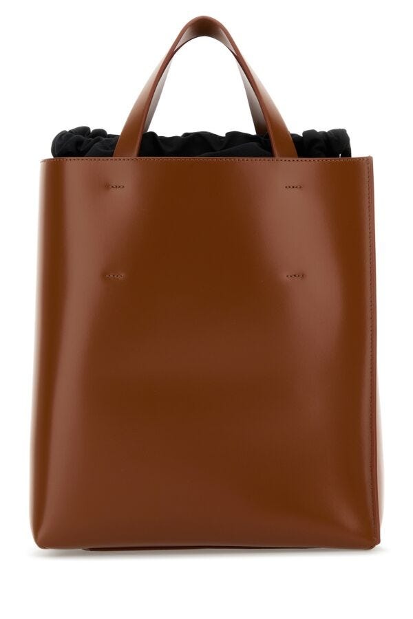 Brown leather small Museo handbag - 3