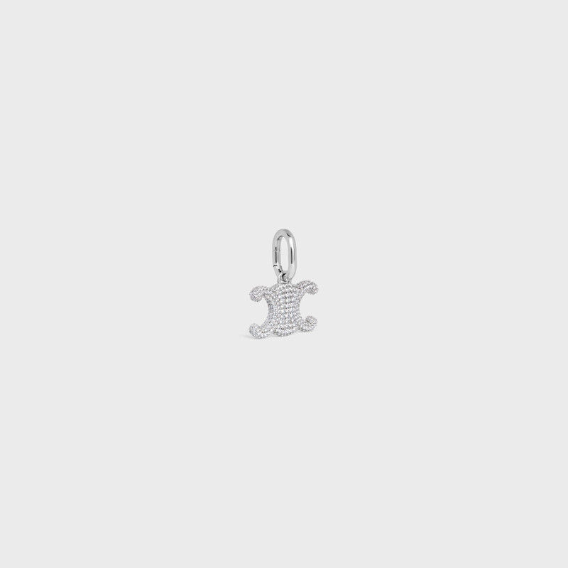 Celine Charms Triomphe in Strass and Brass with Rhodium Finish 3