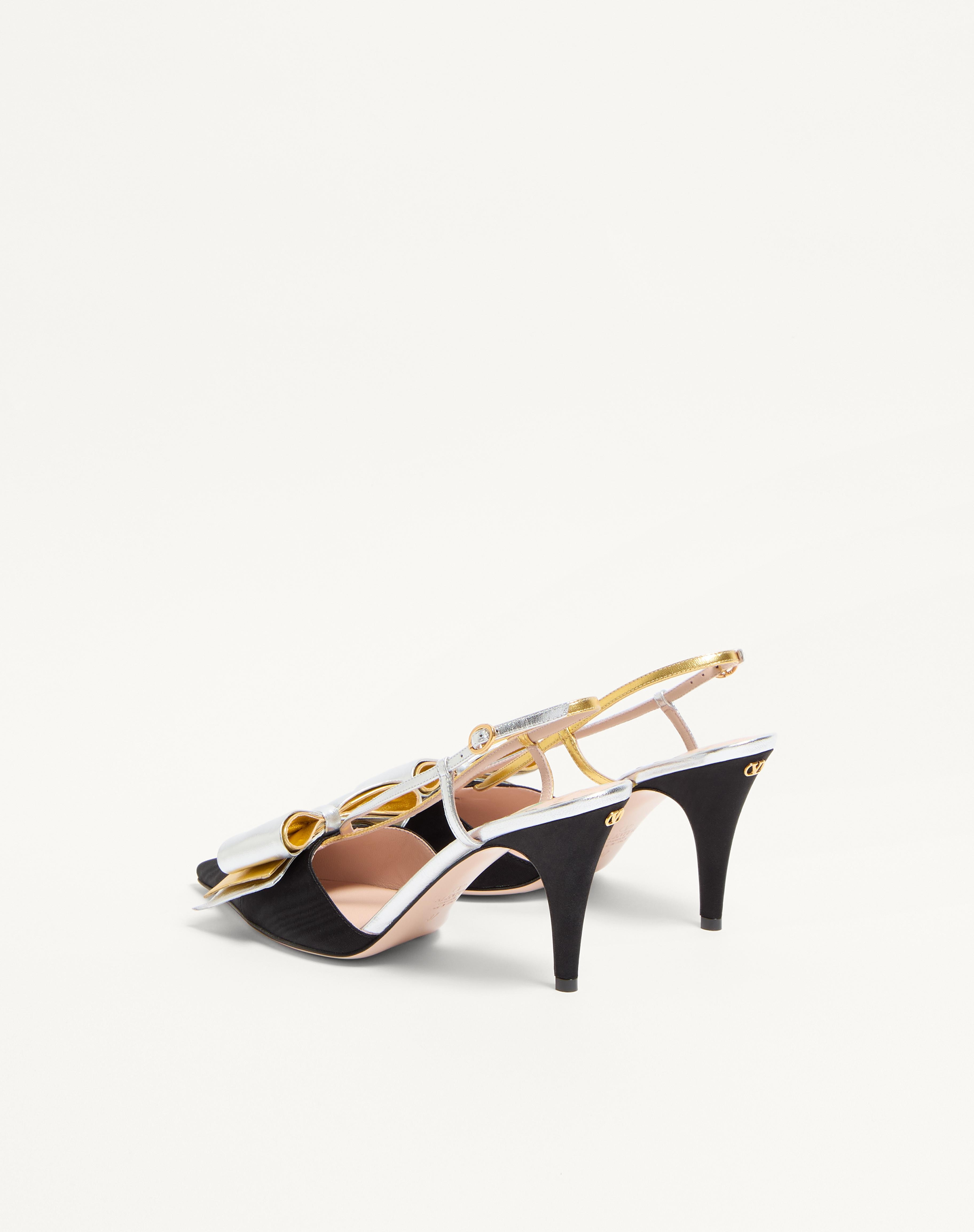 BOWOW SLINGBACK PUMPS IN MOIRÈ FABRIC 85MM - 5