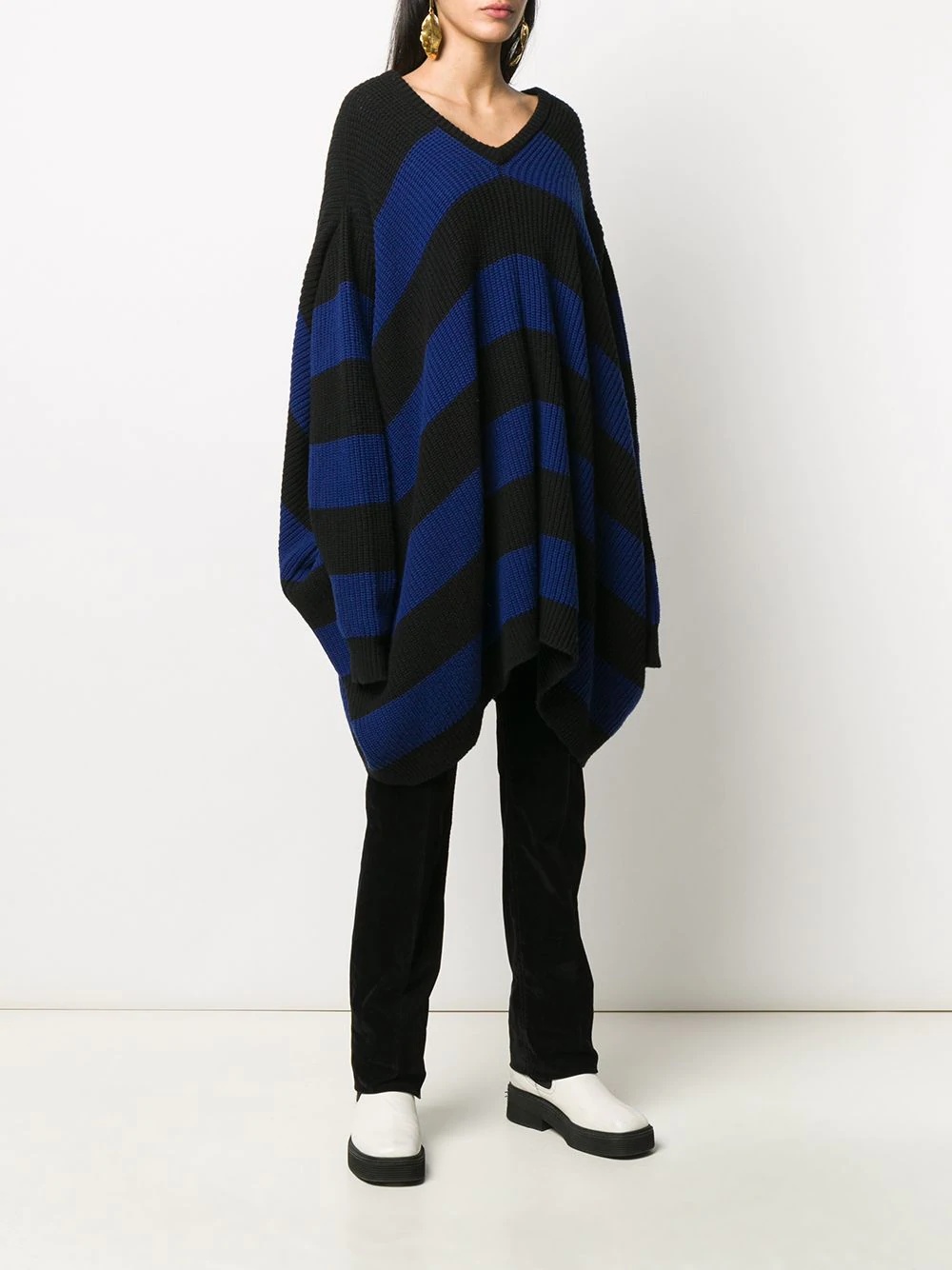 striped oversized jumper - 3