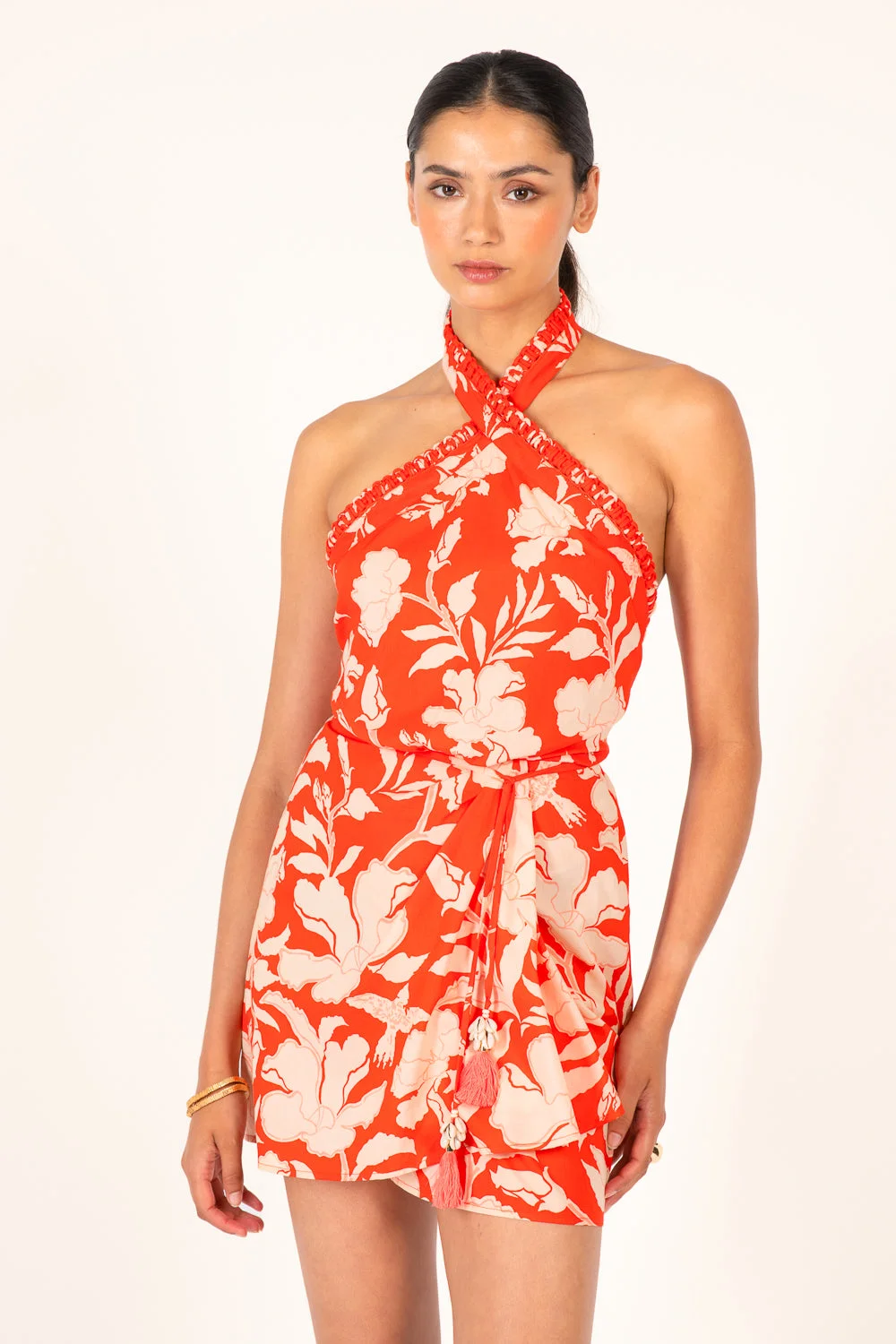Mini Dress Manon - Coral Palm Beach - 1