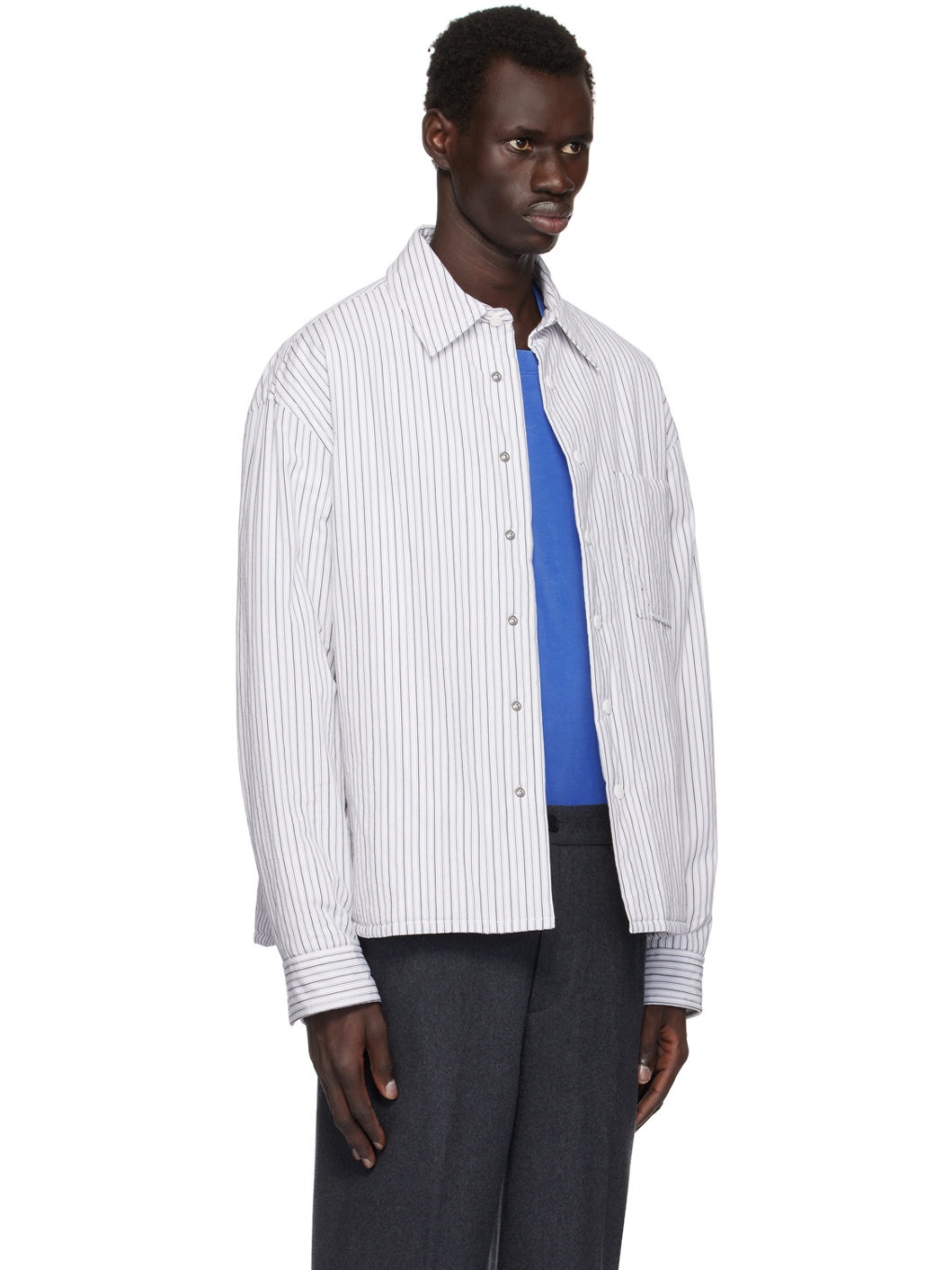 White Padded Shirt - 2
