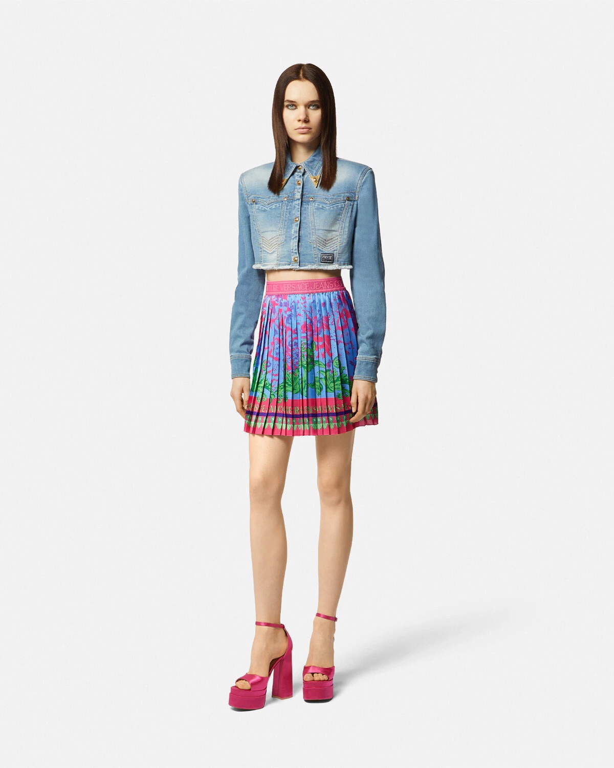 Animalier Pleated Mini Skirt - 2