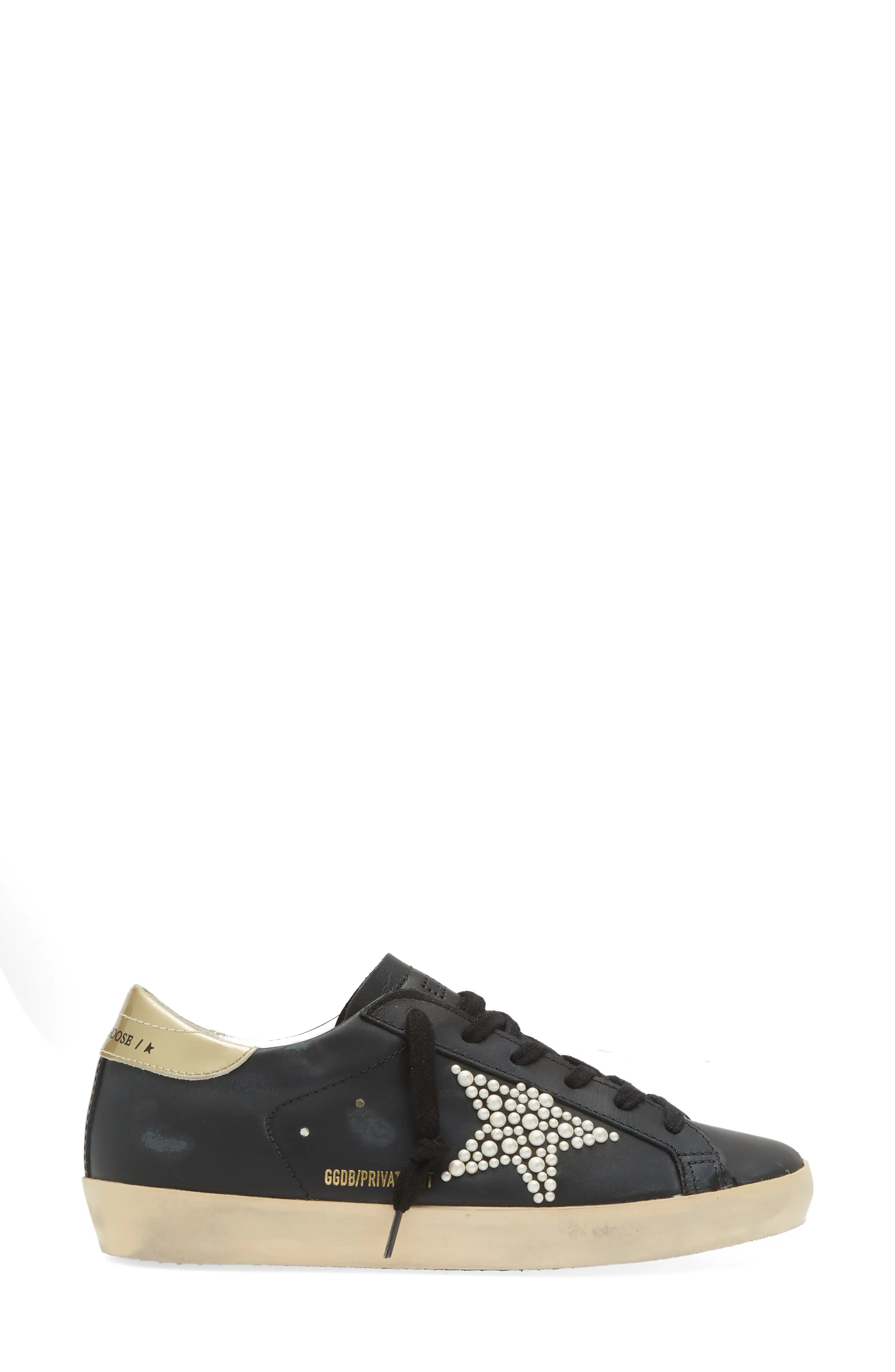 Super-Star Sneaker in Black/White/Gold - 3