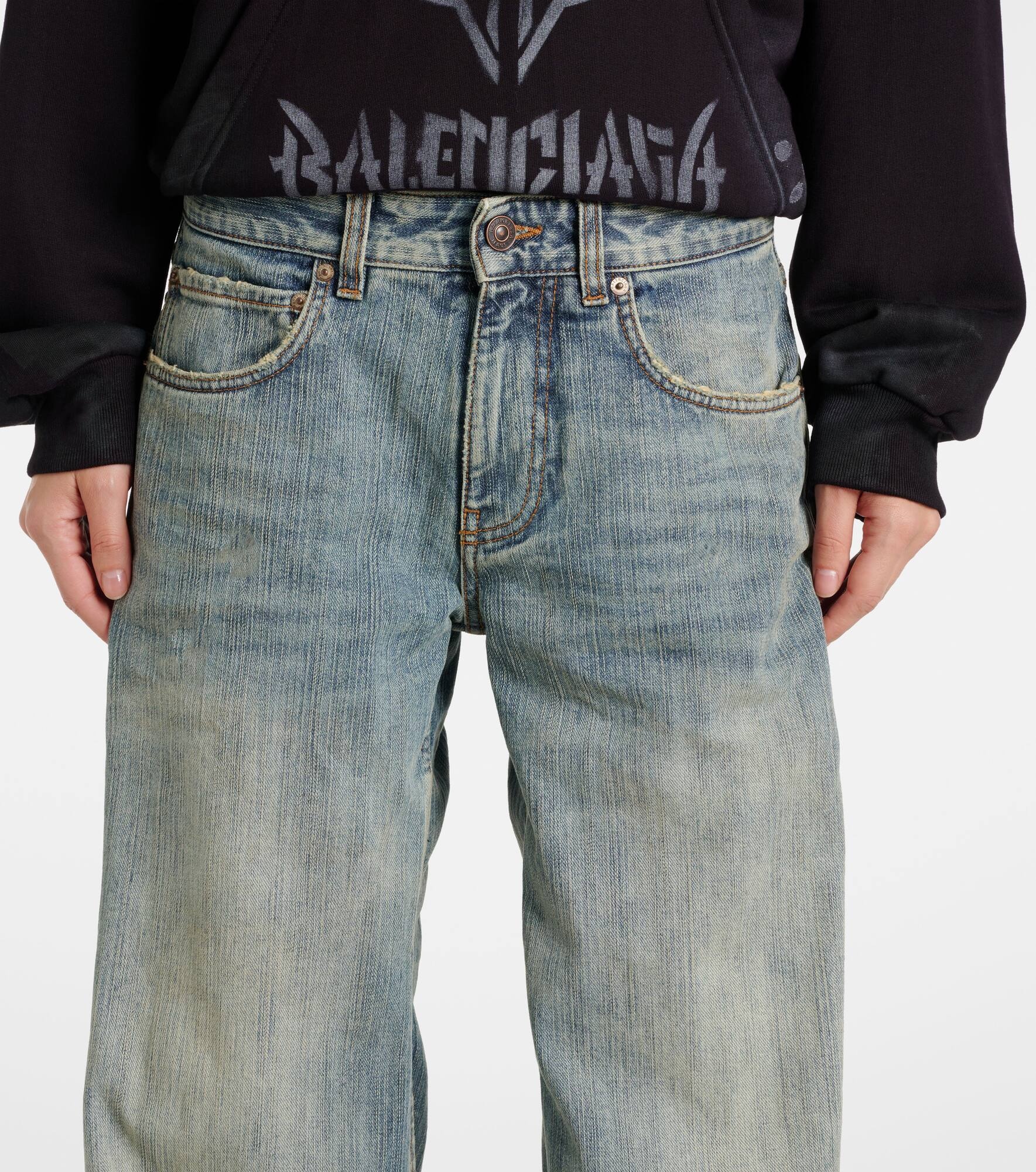 Mid-rise wide-leg jeans - 4