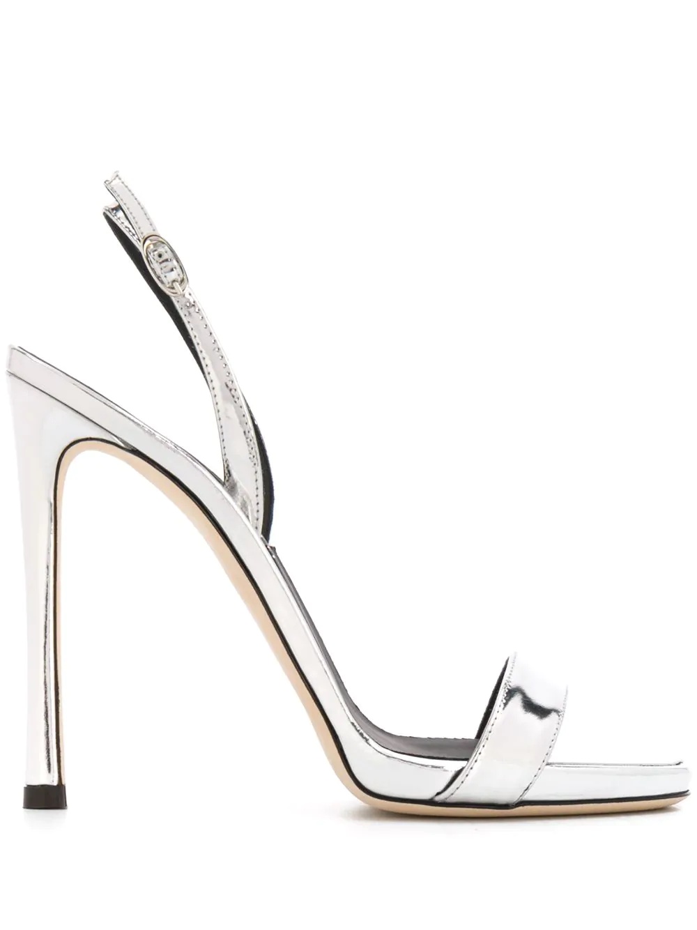 high-heeled strappy sandals - 1