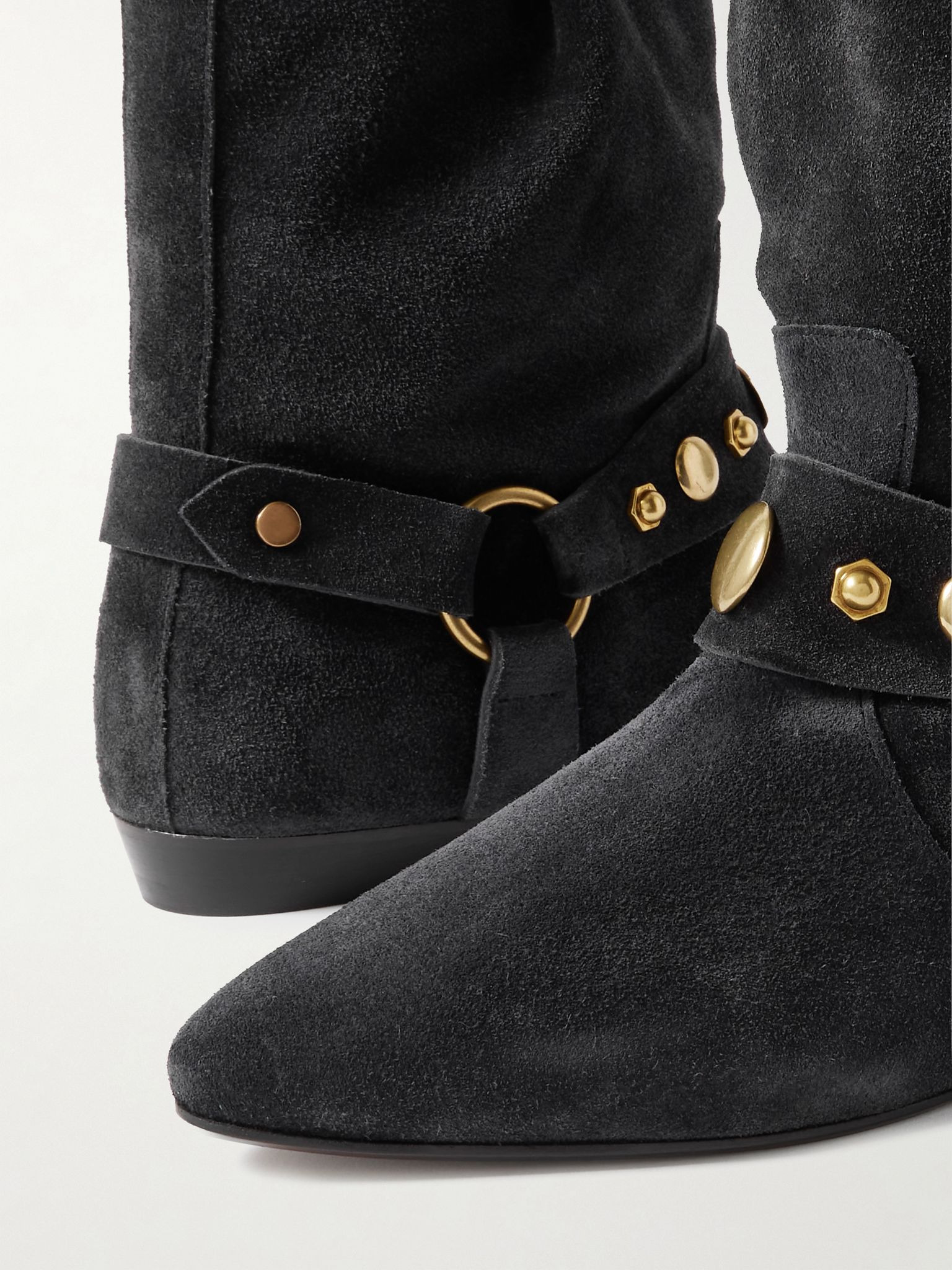 Stania studded suede ankle boots Blue - 4