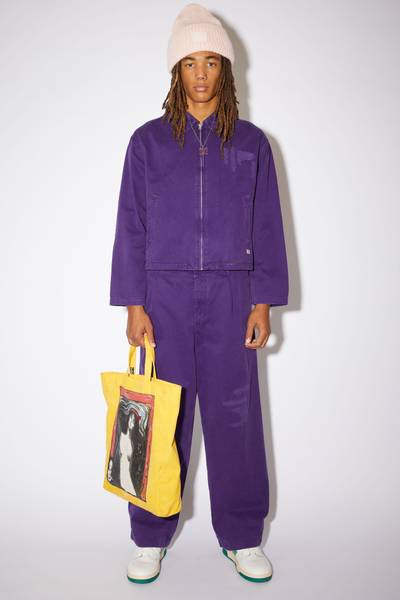 Acne Studios Embroidered zip jacket - Purple outlook