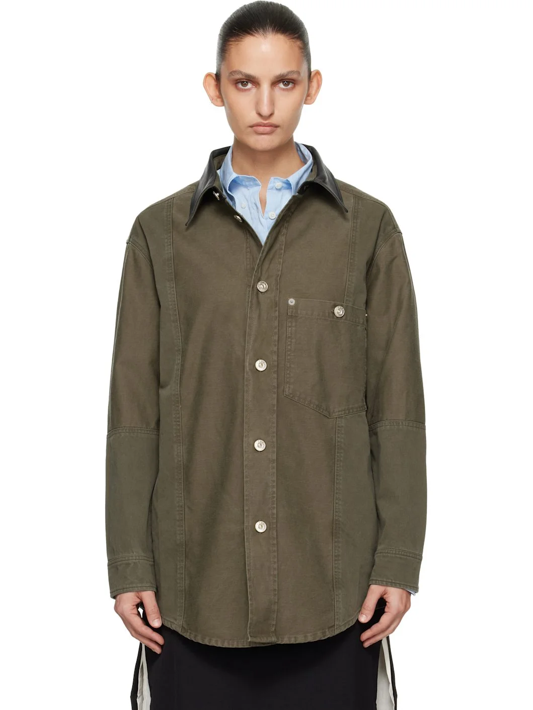 Khaki Brixton Shirt Jacket - 1