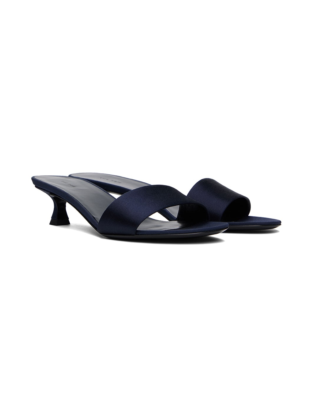 Navy Combo Kitten Heeled Sandals - 4