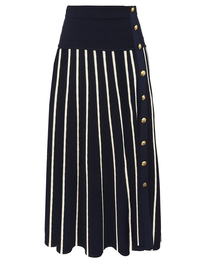 LUNA STRIPED MIDI SKIRT 1